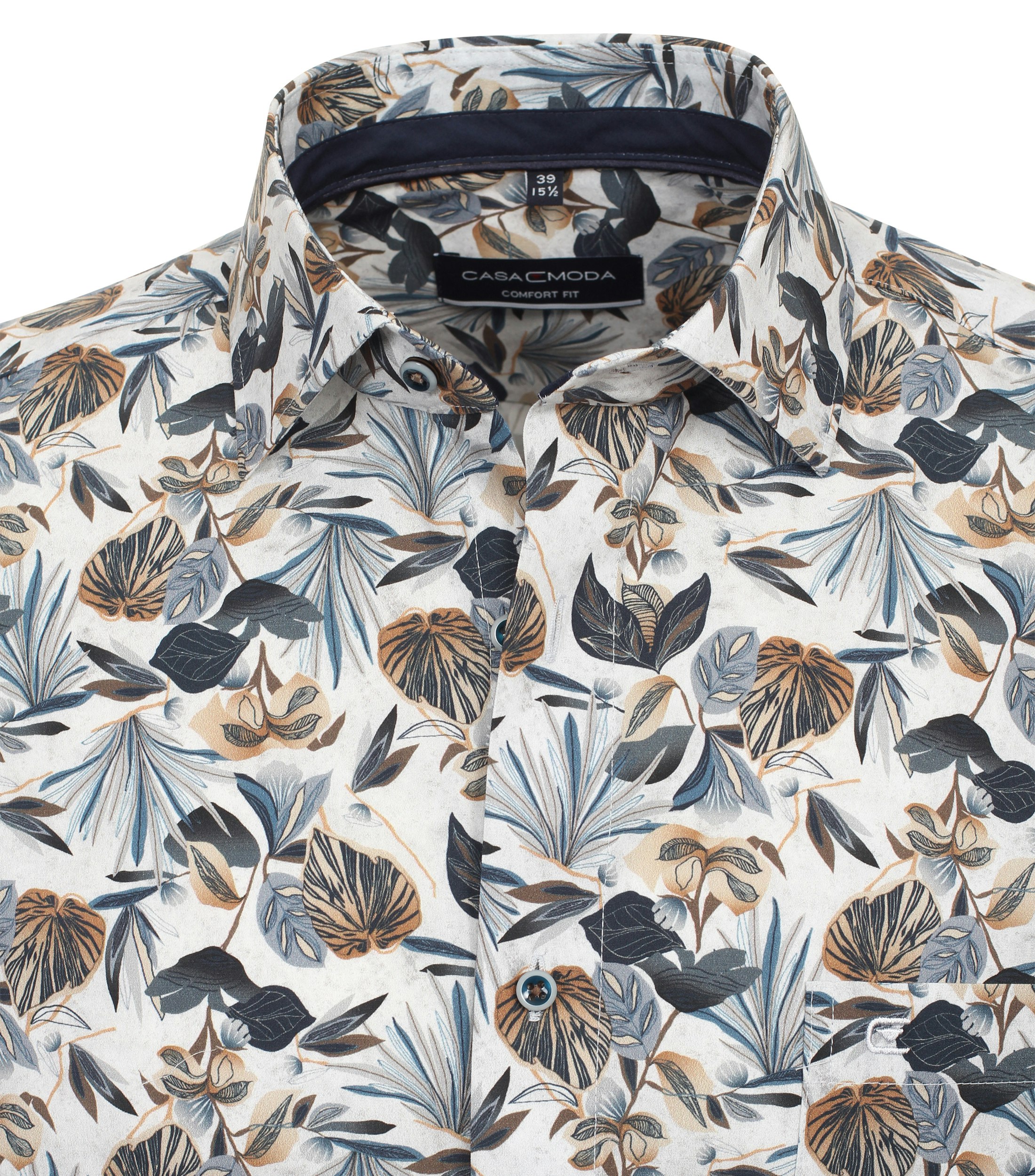 Ein Businesshemd im Print Muster in der Farbe Dunkelblau