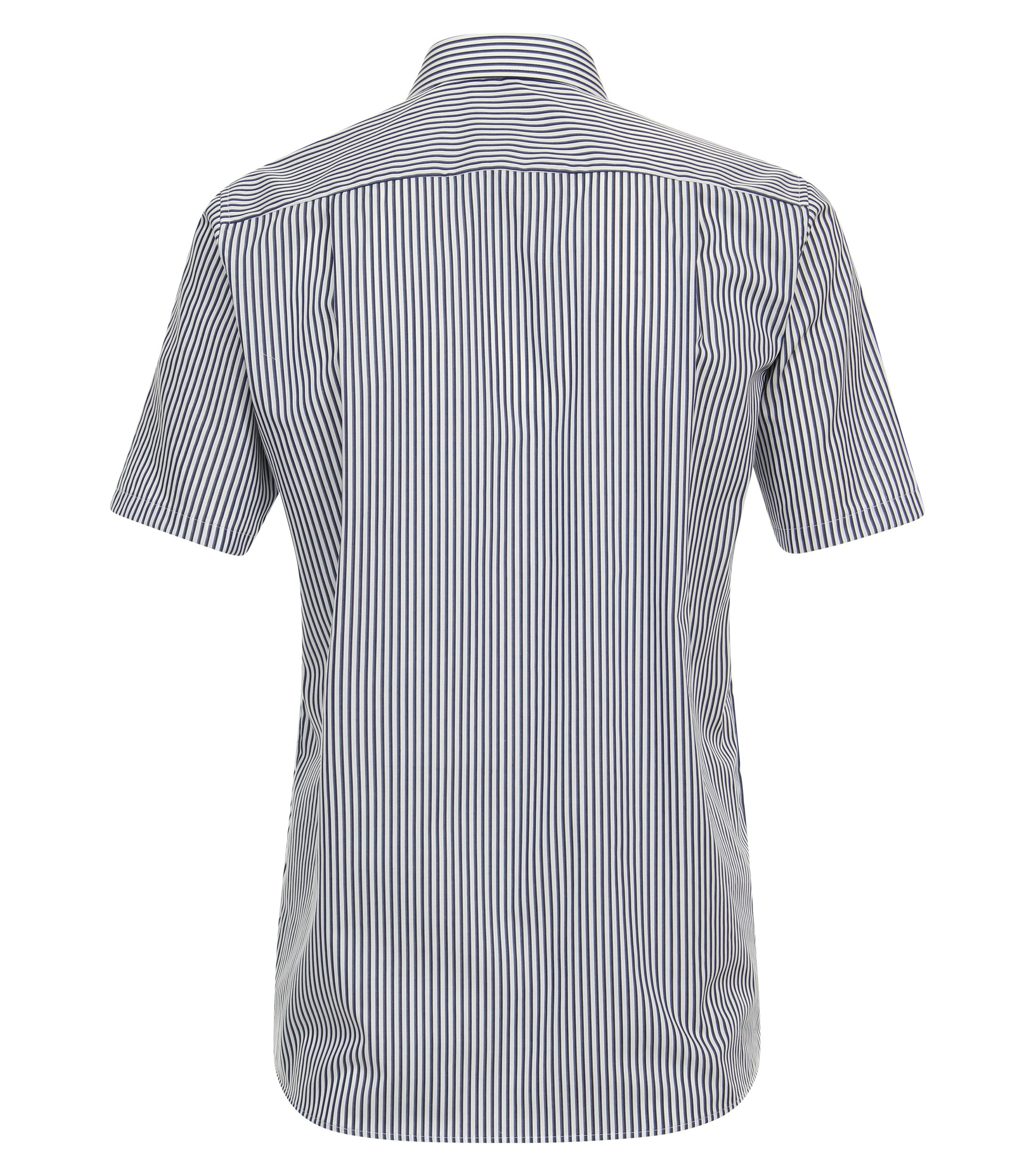 Ein Businesshemd im gestreift Muster in der Farbe Dunkelblau