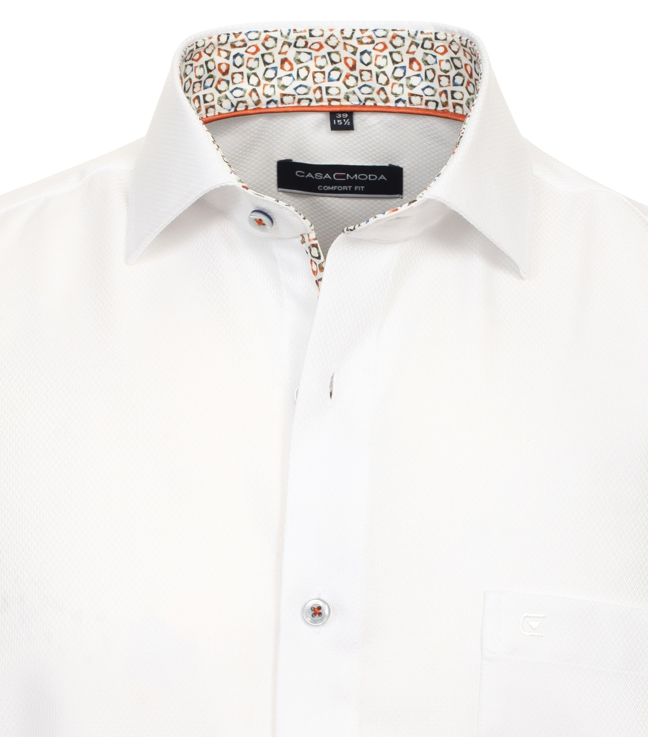 Ein Businesshemd im uni Muster in der Farbe Weiß