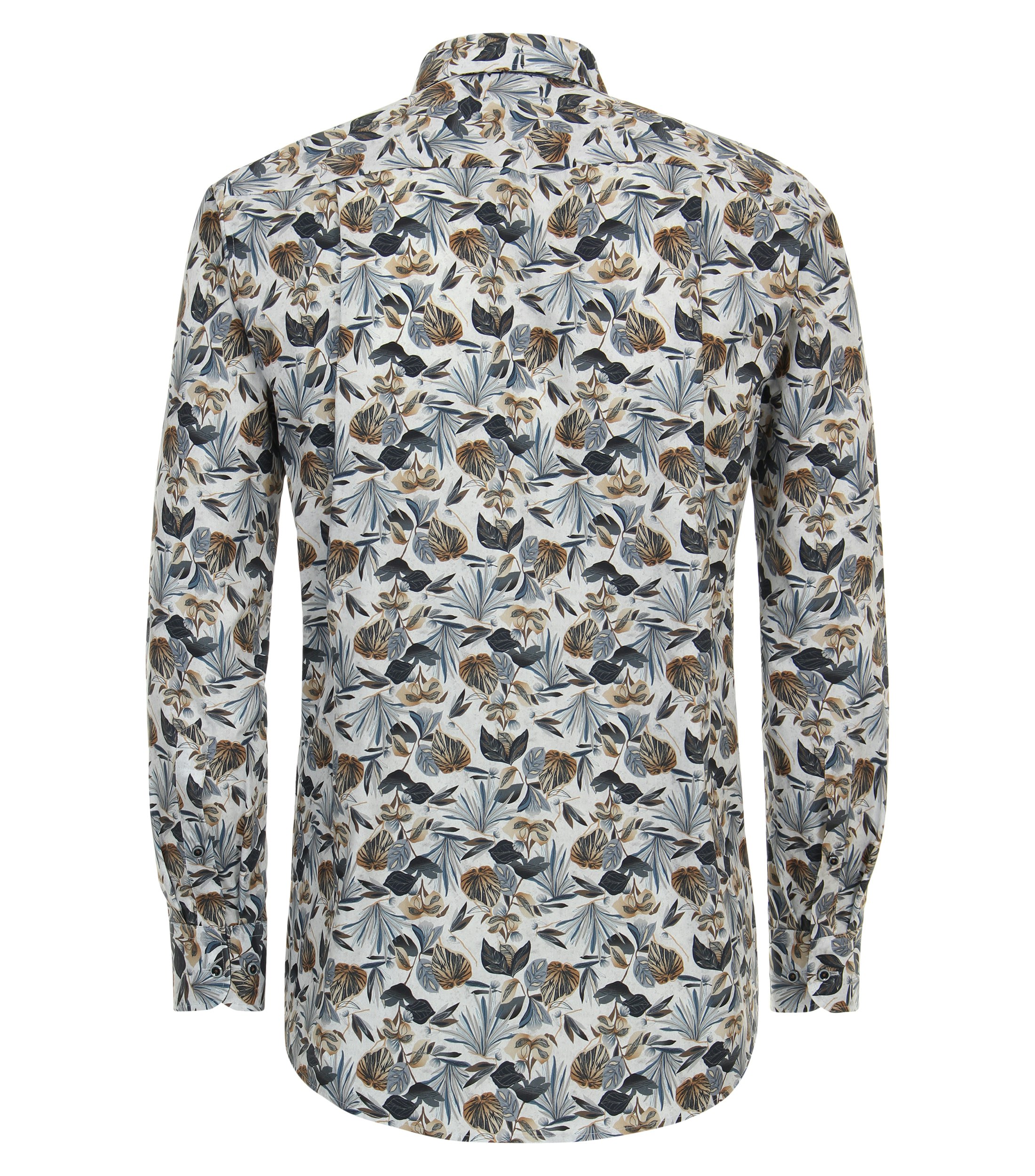 Ein Businesshemd im Print Muster in der Farbe Dunkelblau