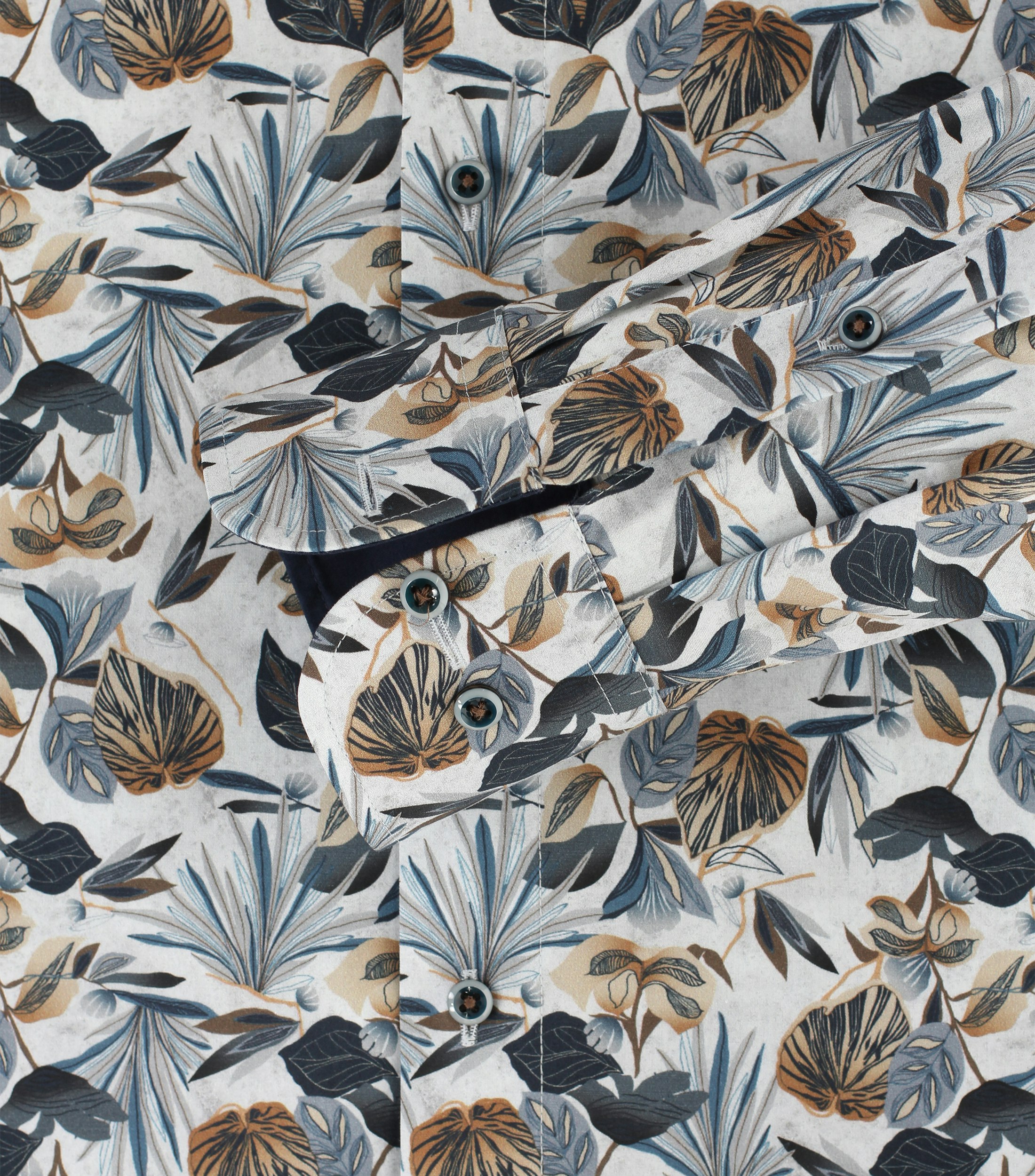 Ein Businesshemd im Print Muster in der Farbe Dunkelblau