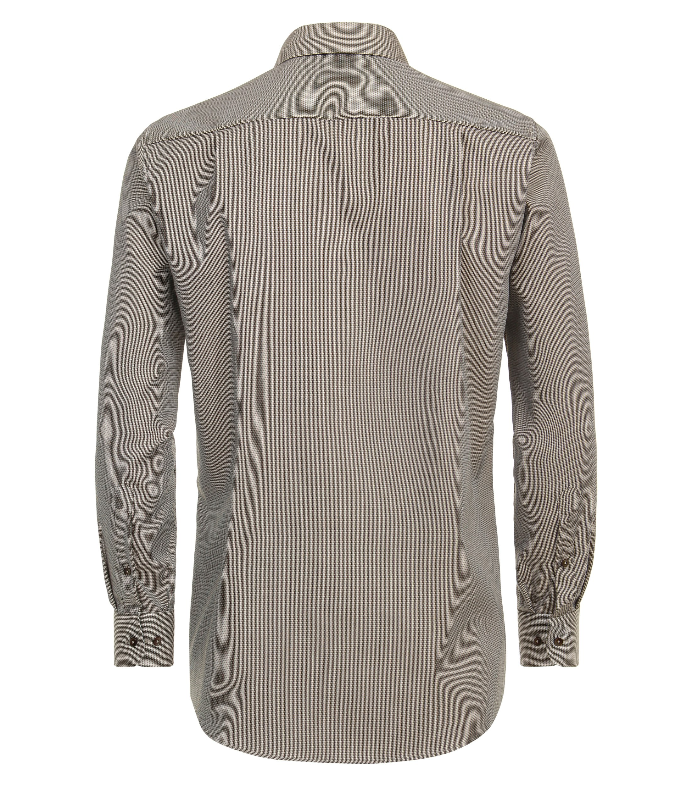 Ein Businesshemd im uni Muster in der Farbe Braun