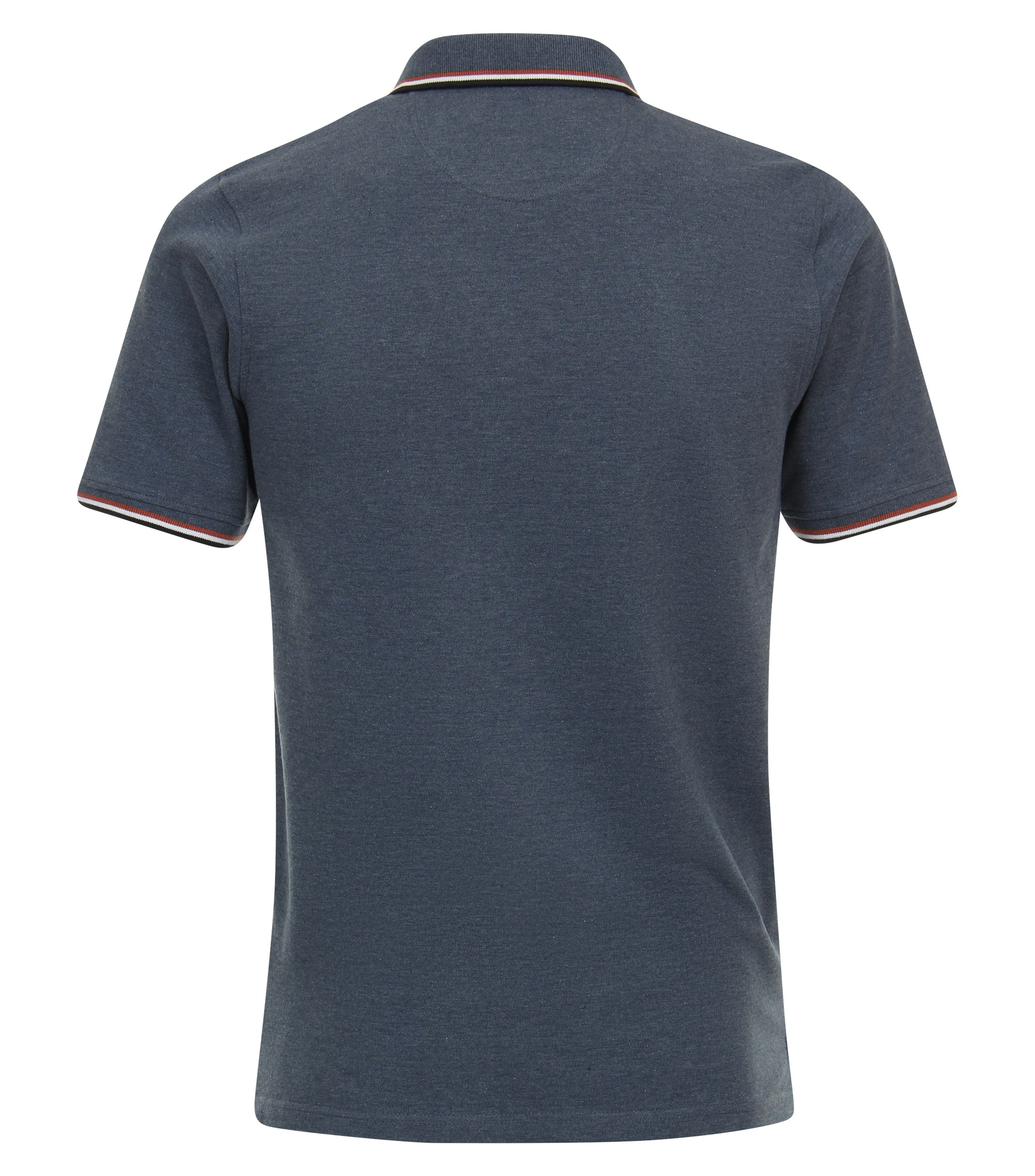 Ein Polo-Shirt im uni Muster in der Farbe Mittelblau