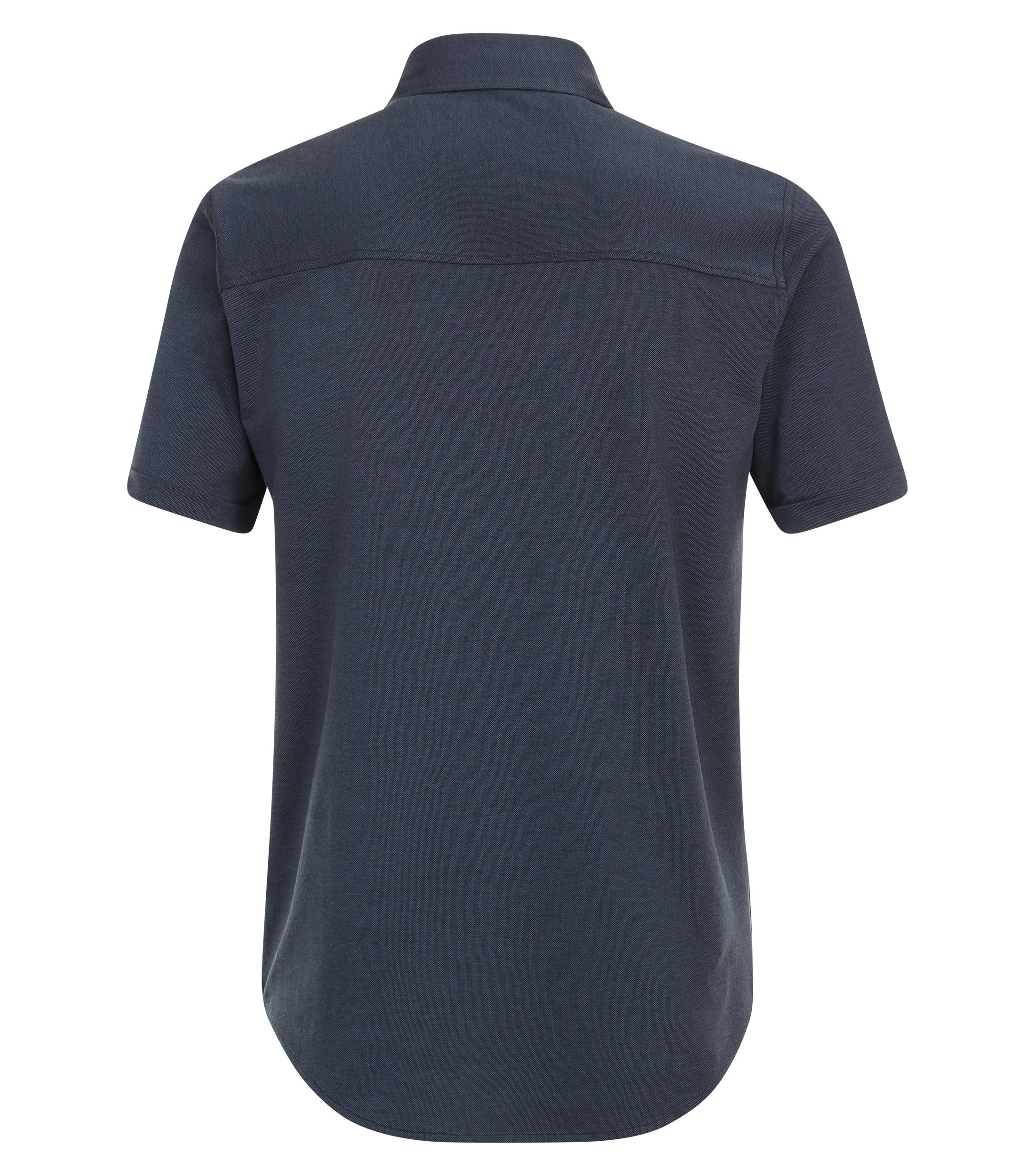 Ein Polo-Shirt im uni Muster in der Farbe Dunkelblau