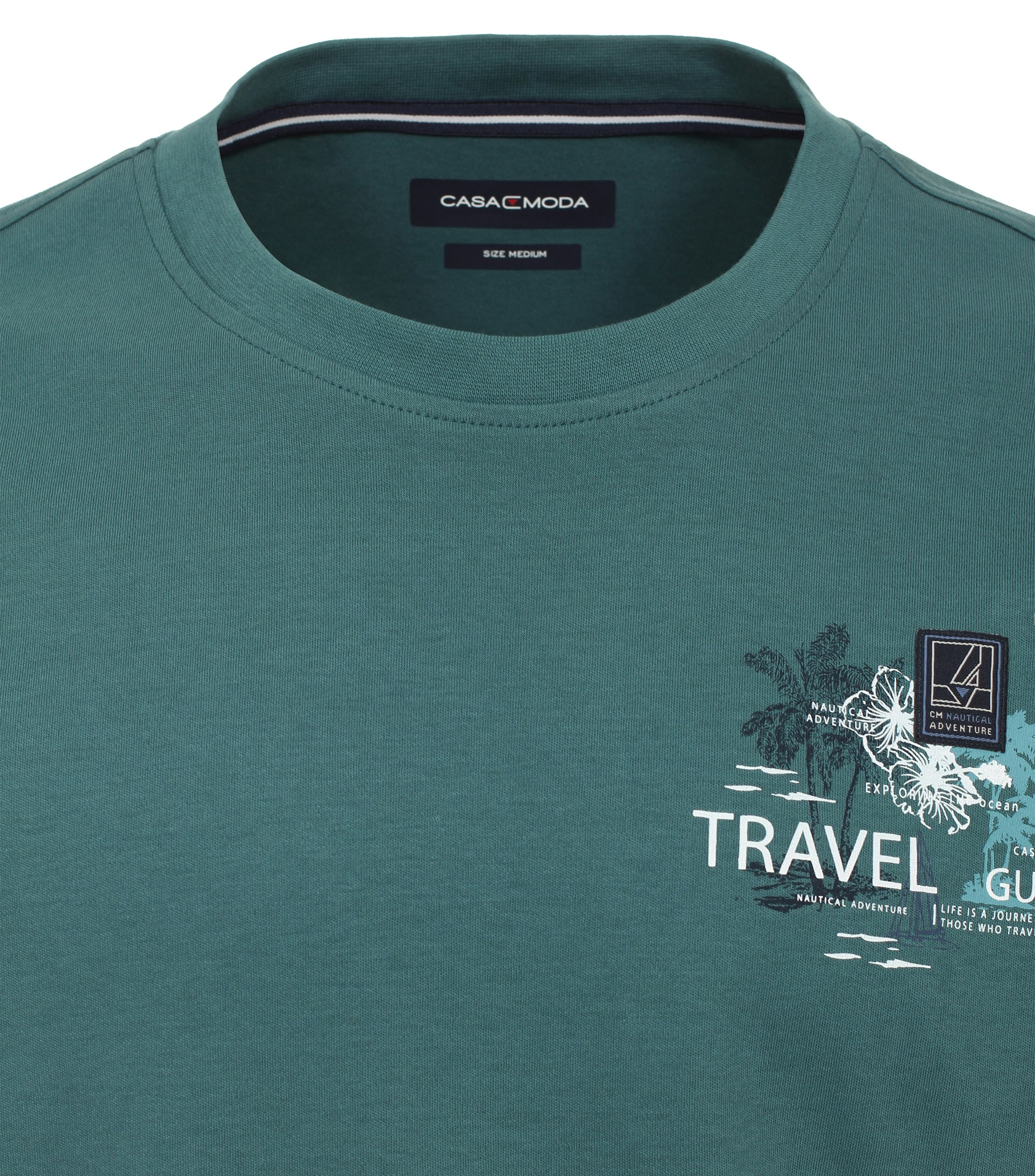 Ein T-Shirt im uni Muster in der Farbe Türkis