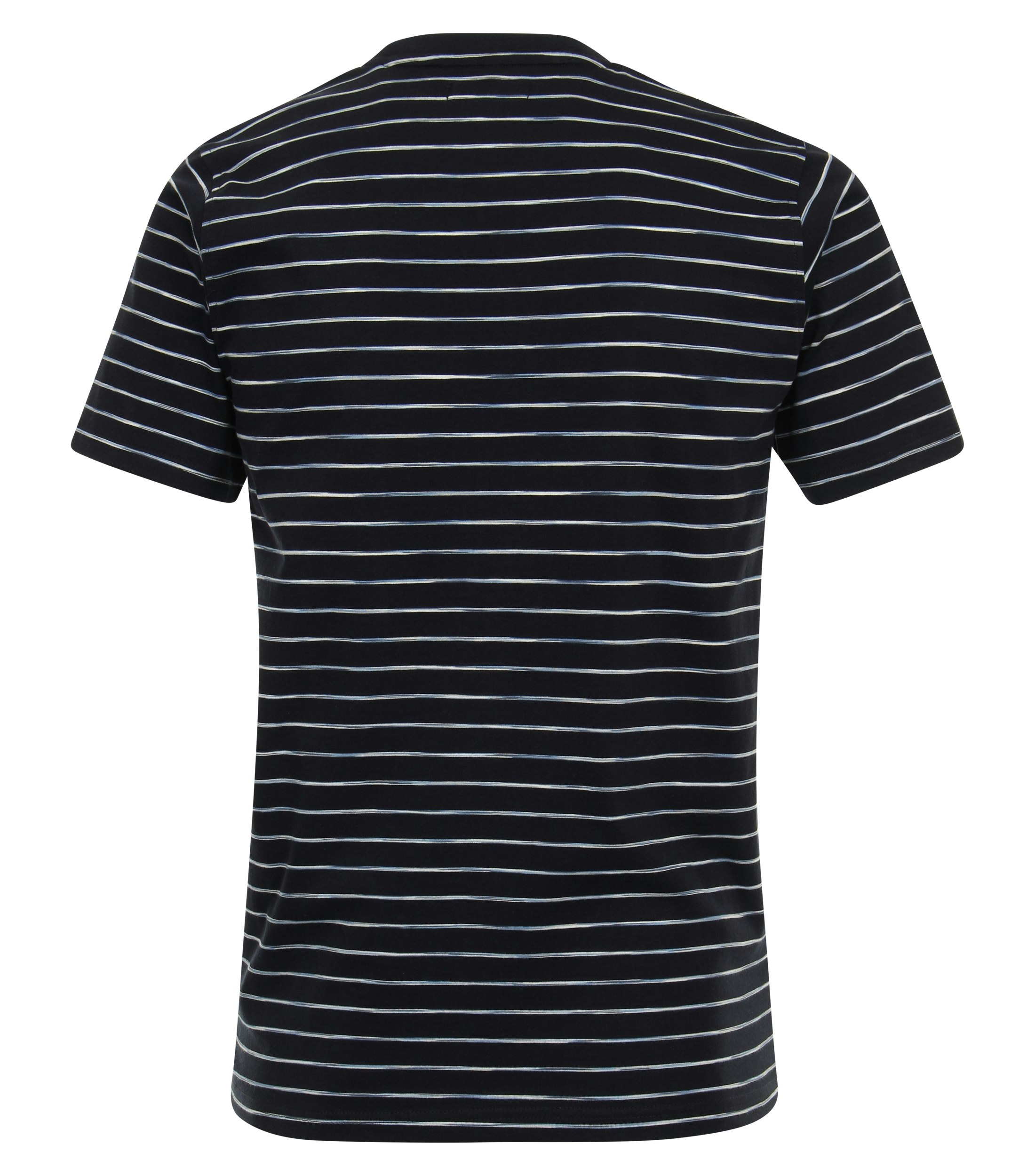 Ein T-Shirt im gestreift Muster in der Farbe Dunkelblau