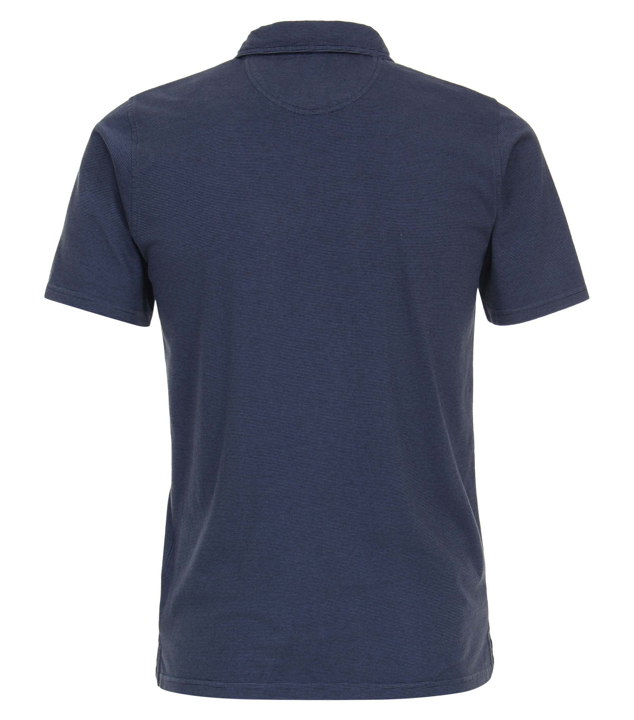 Ein Polo-Shirt im gestreift Muster in der Farbe Dunkelblau