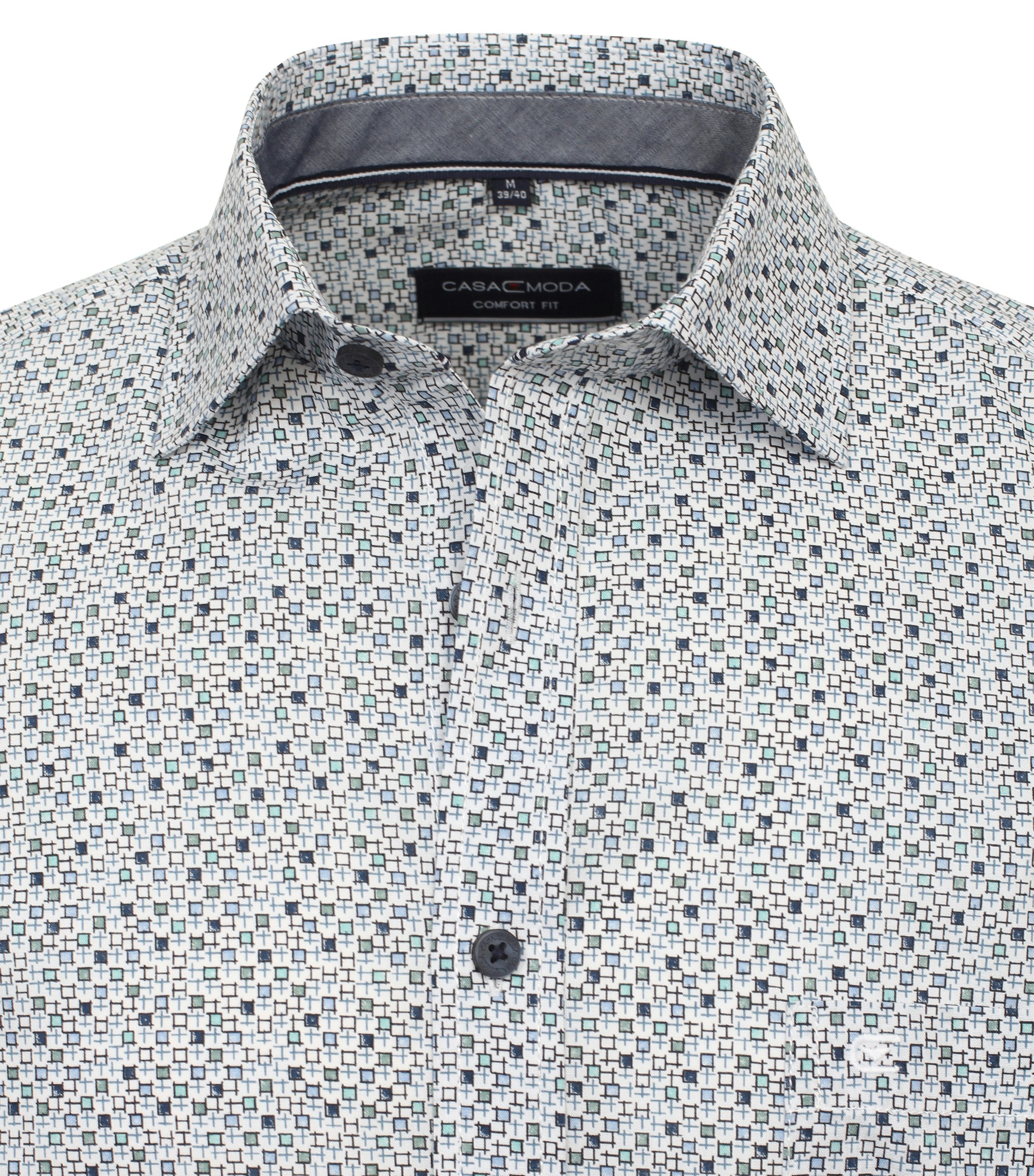 Ein Freizeithemd im Print Muster in der Farbe Mittelblau