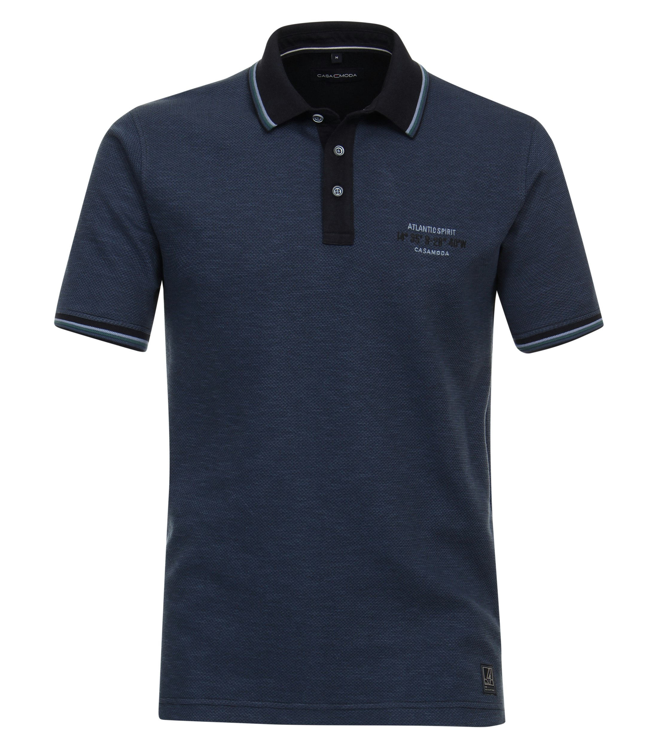 Ein Polo-Shirt im uni Muster in der Farbe Dunkelblau
