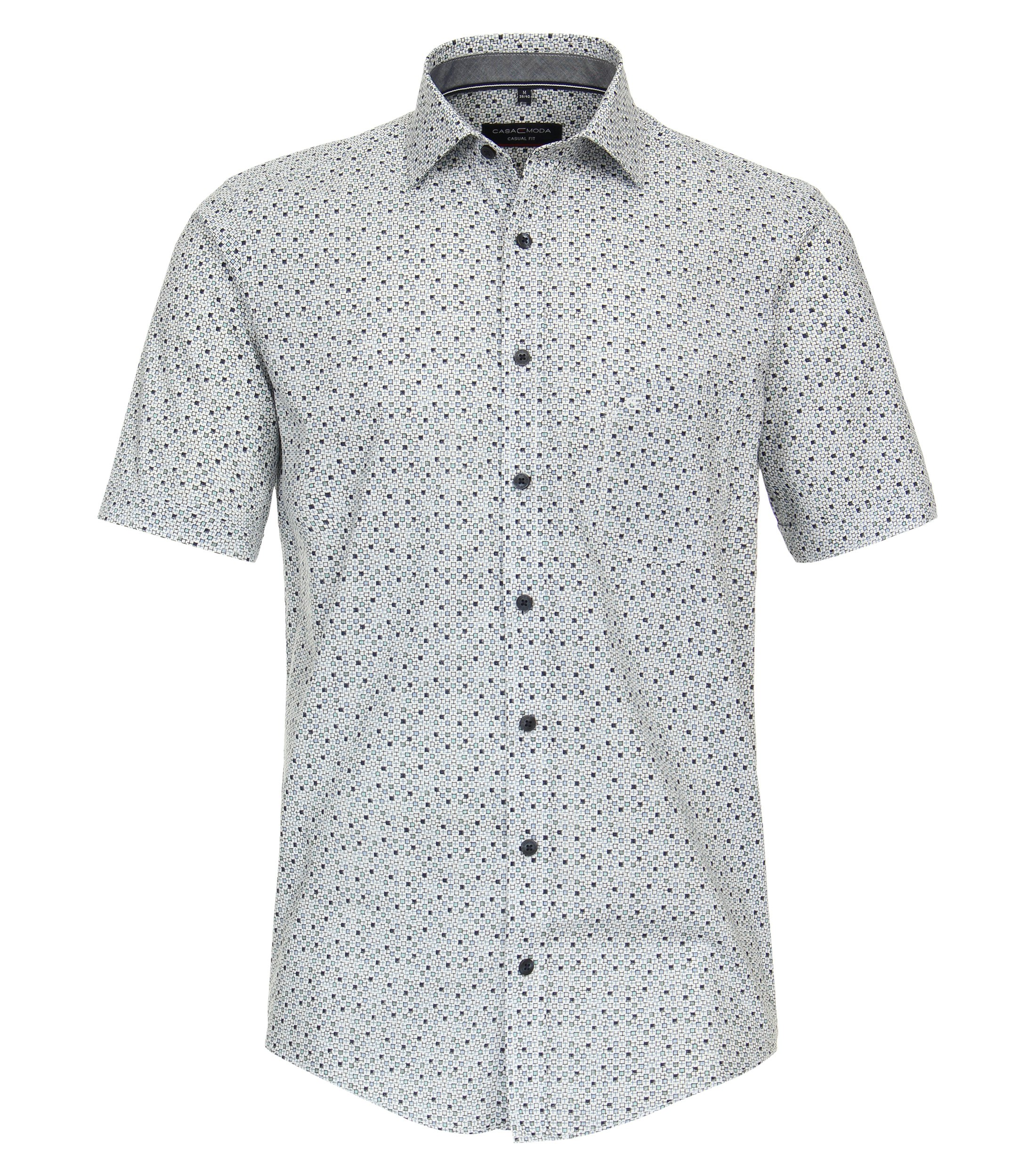 Ein Freizeithemd im Print Muster in der Farbe Türkis