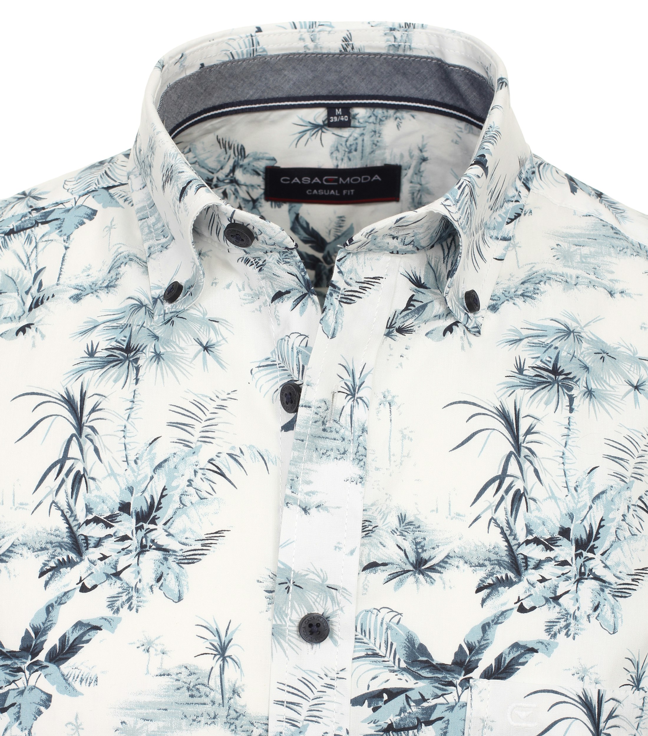Ein Freizeithemd im Print Muster in der Farbe Mittelblau