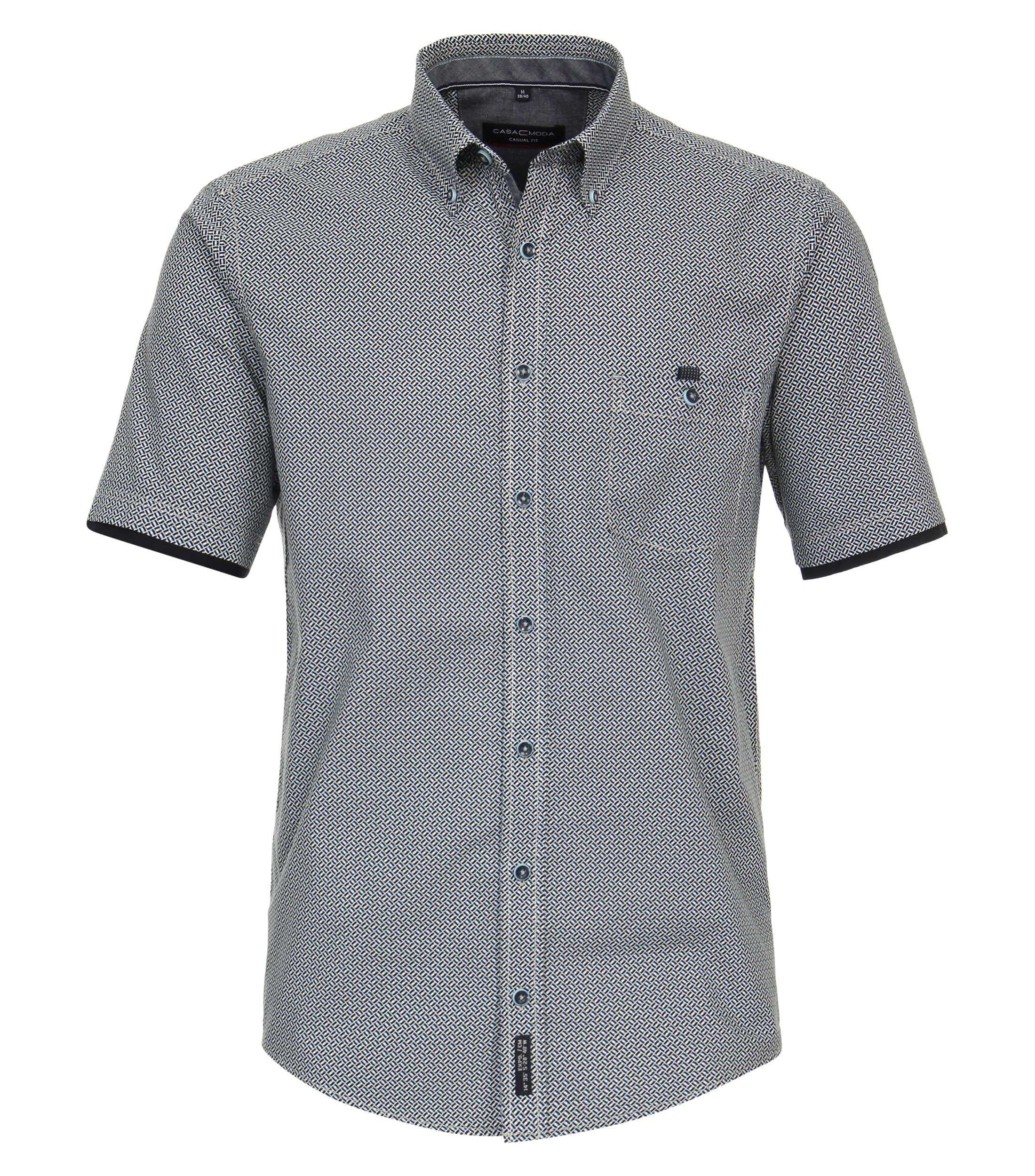 Ein Freizeithemd im Print Muster in der Farbe Mittelblau