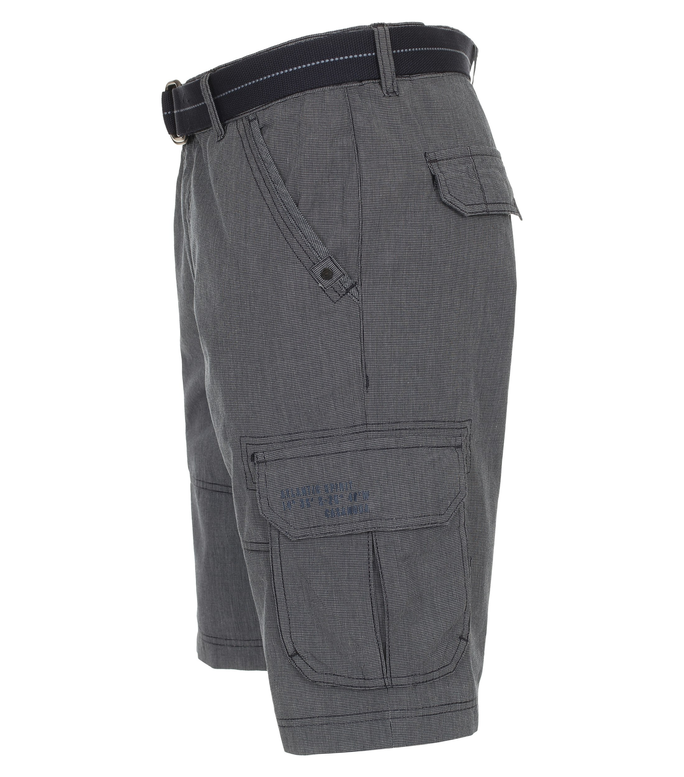 Ein Shorts im uni Muster in der Farbe graues Dunkelblau