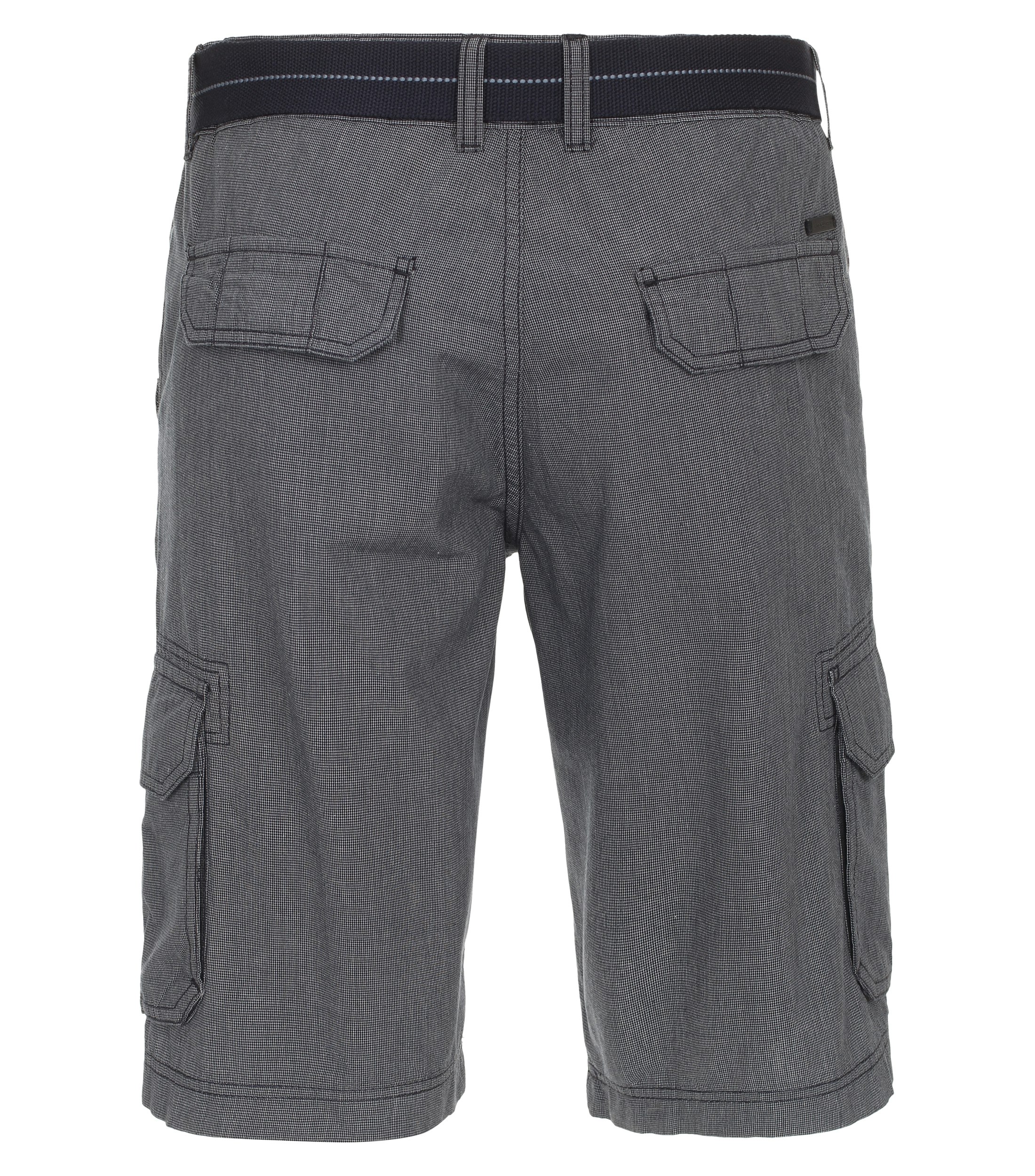 Eine Shorts im uni Muster in der Farbe graues Dunkelblau