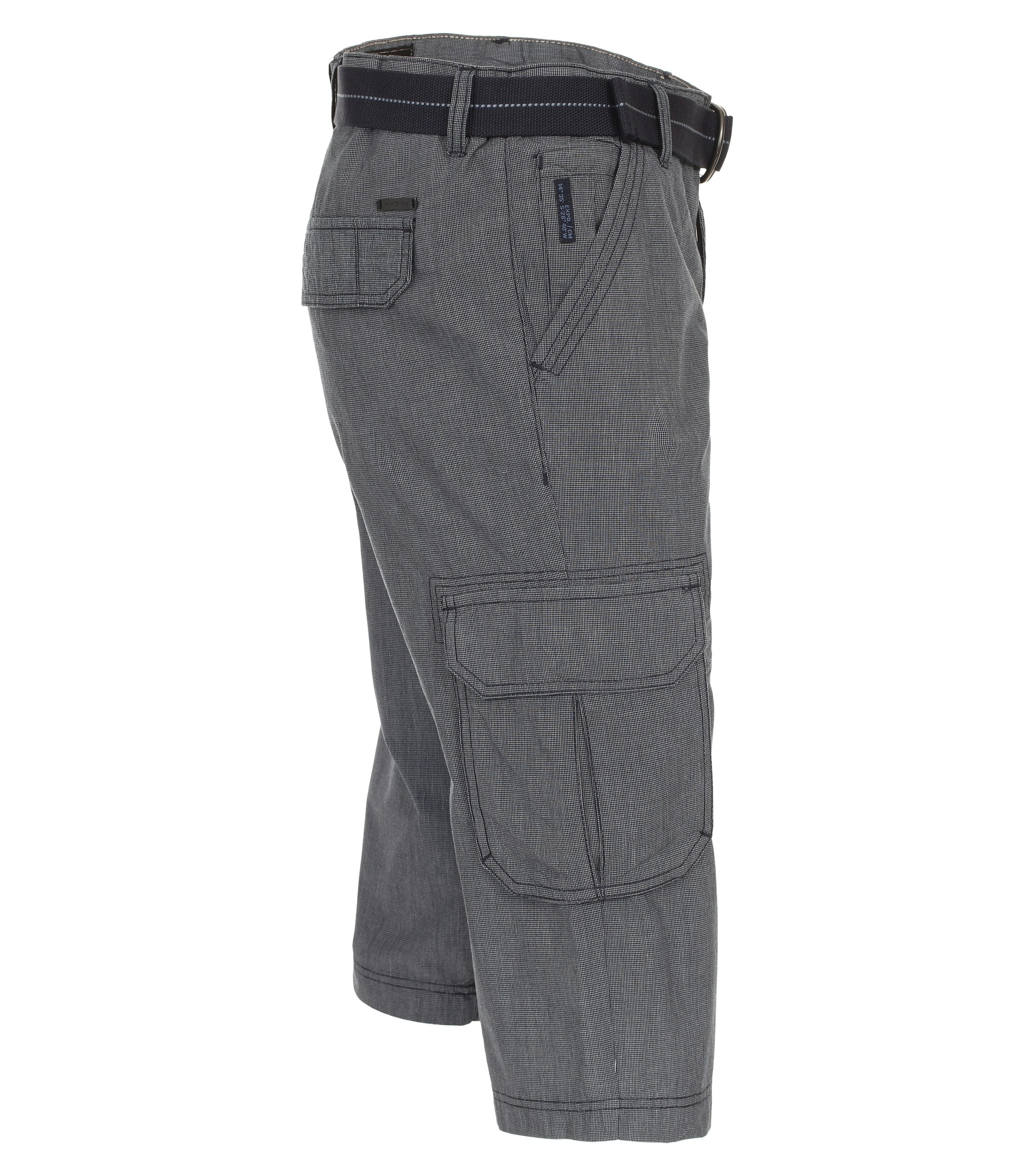 Eine Shorts im uni Muster in der Farbe graues Dunkelblau