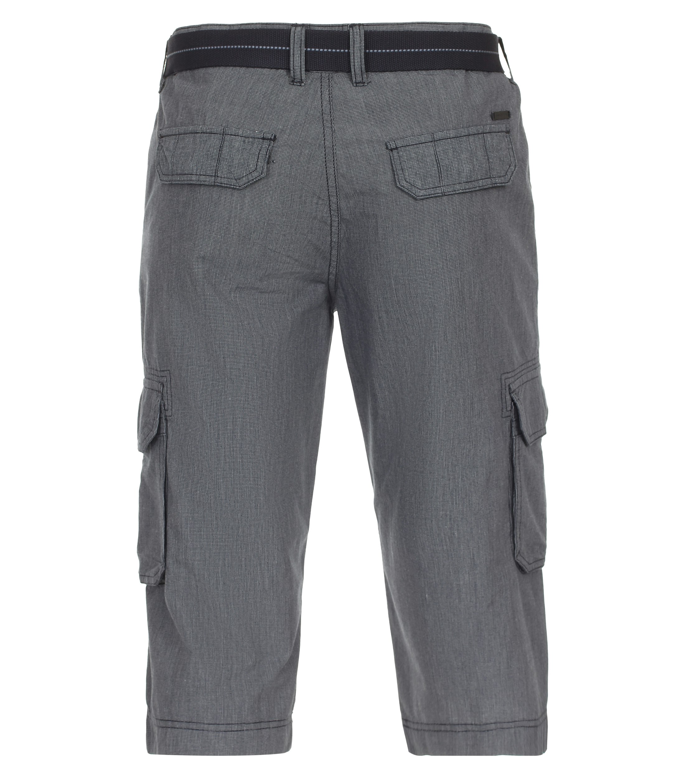 Eine Shorts im uni Muster in der Farbe graues Dunkelblau