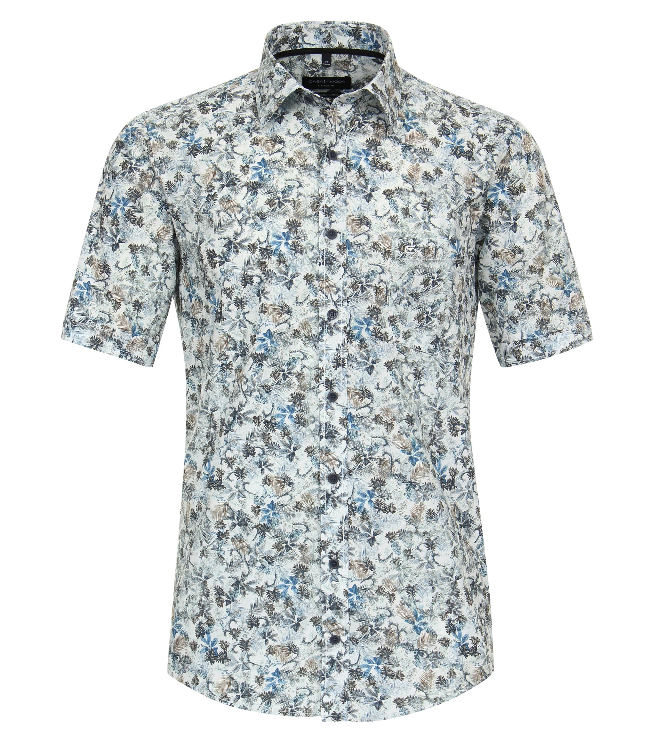 Ein Freizeithemd im Print Muster in der Farbe Türkis