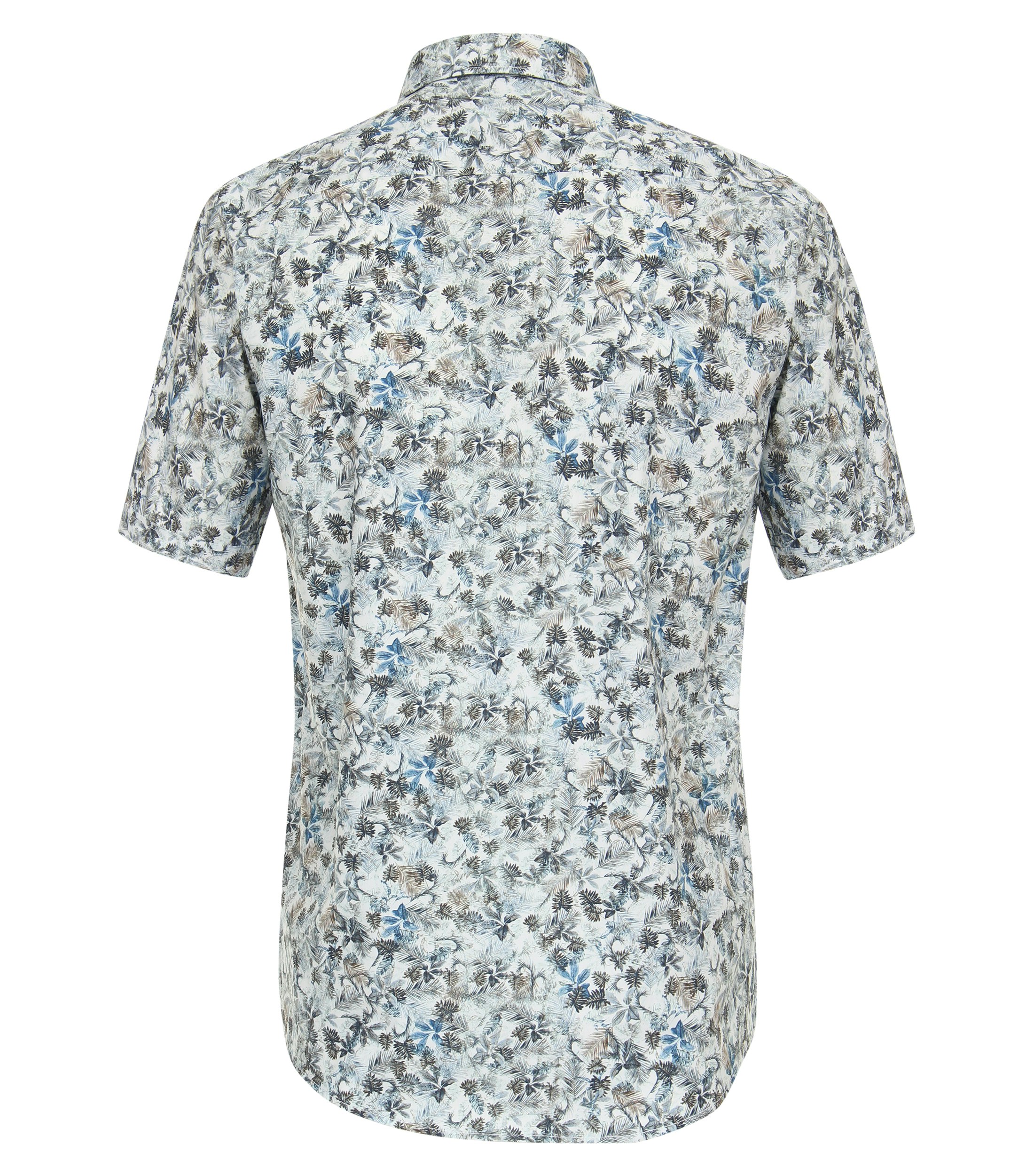 Ein Freizeithemd im Print Muster in der Farbe Türkis