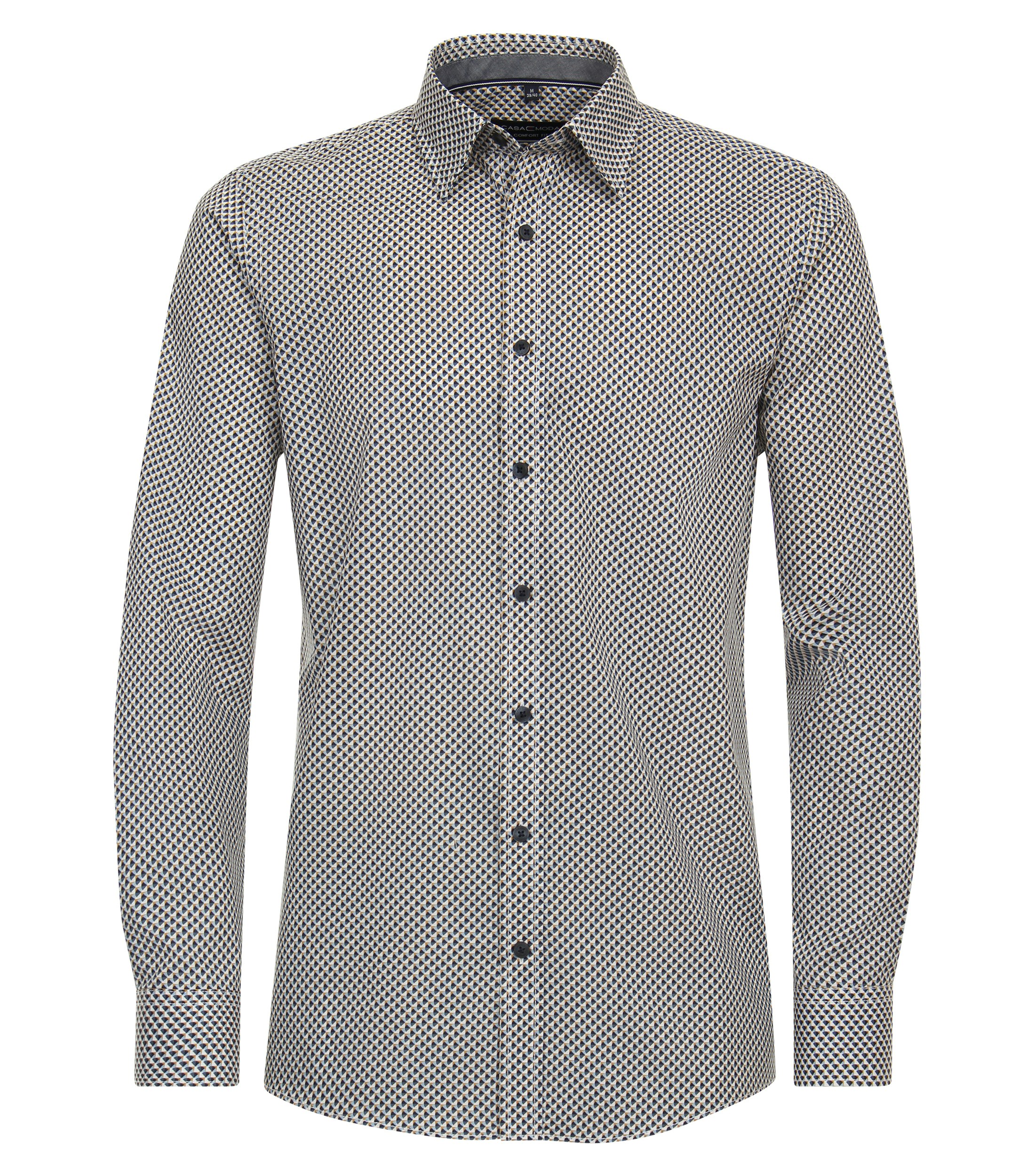Ein Freizeithemd im Print Muster in der Farbe Dunkelblau