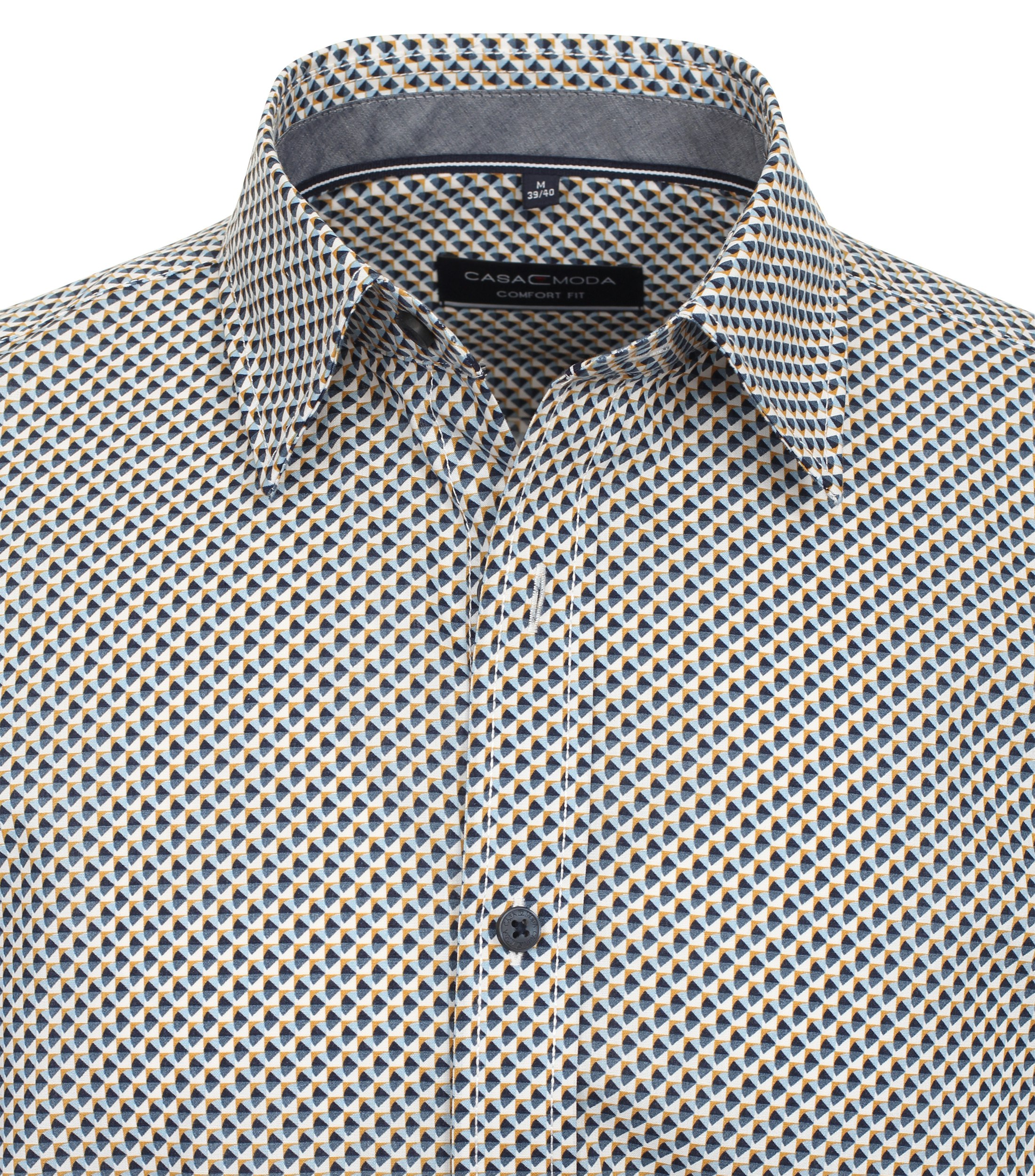 Ein Freizeithemd im Print Muster in der Farbe Dunkelblau