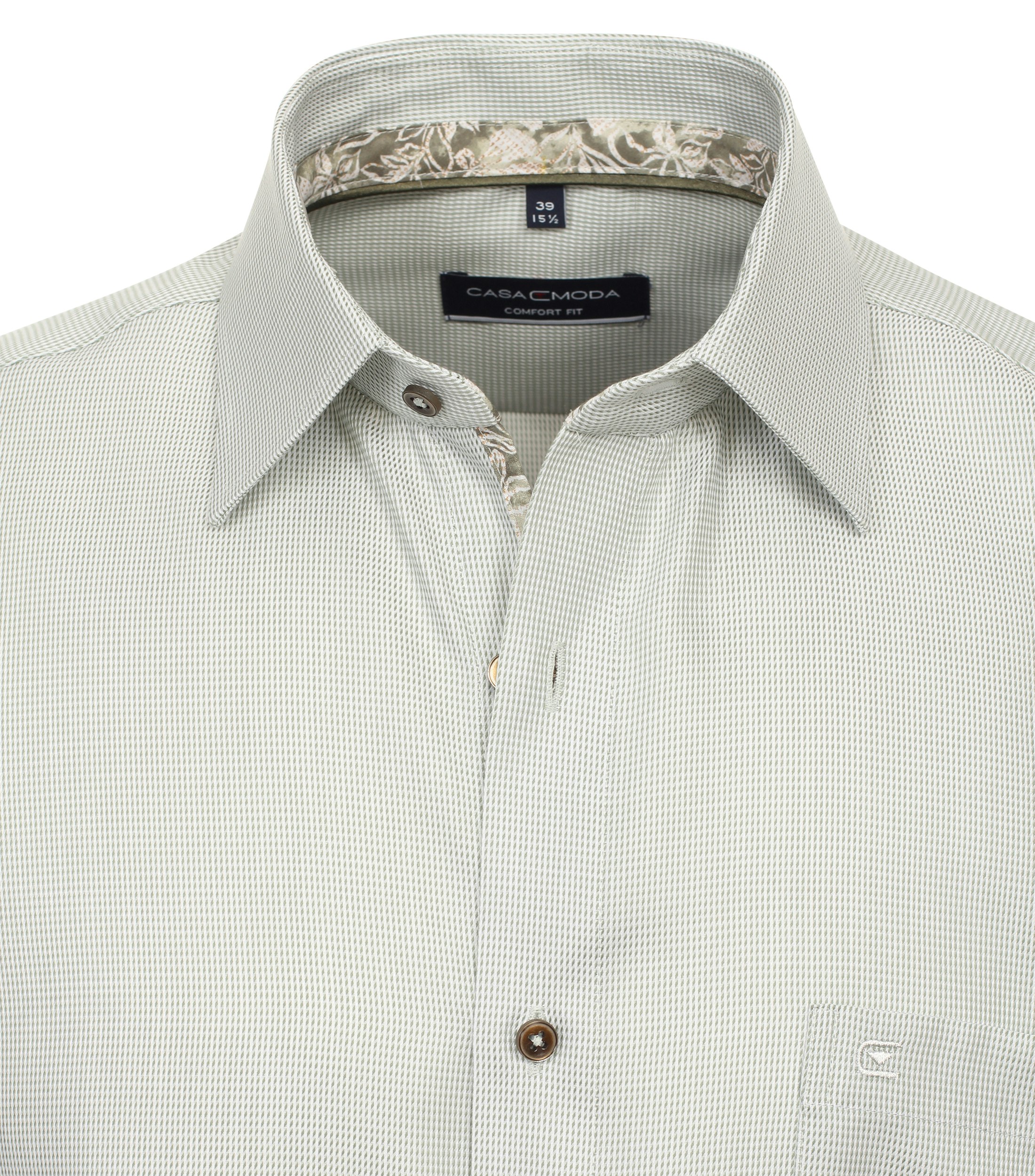 Ein Businesshemd im uni Muster in der Farbe Grün