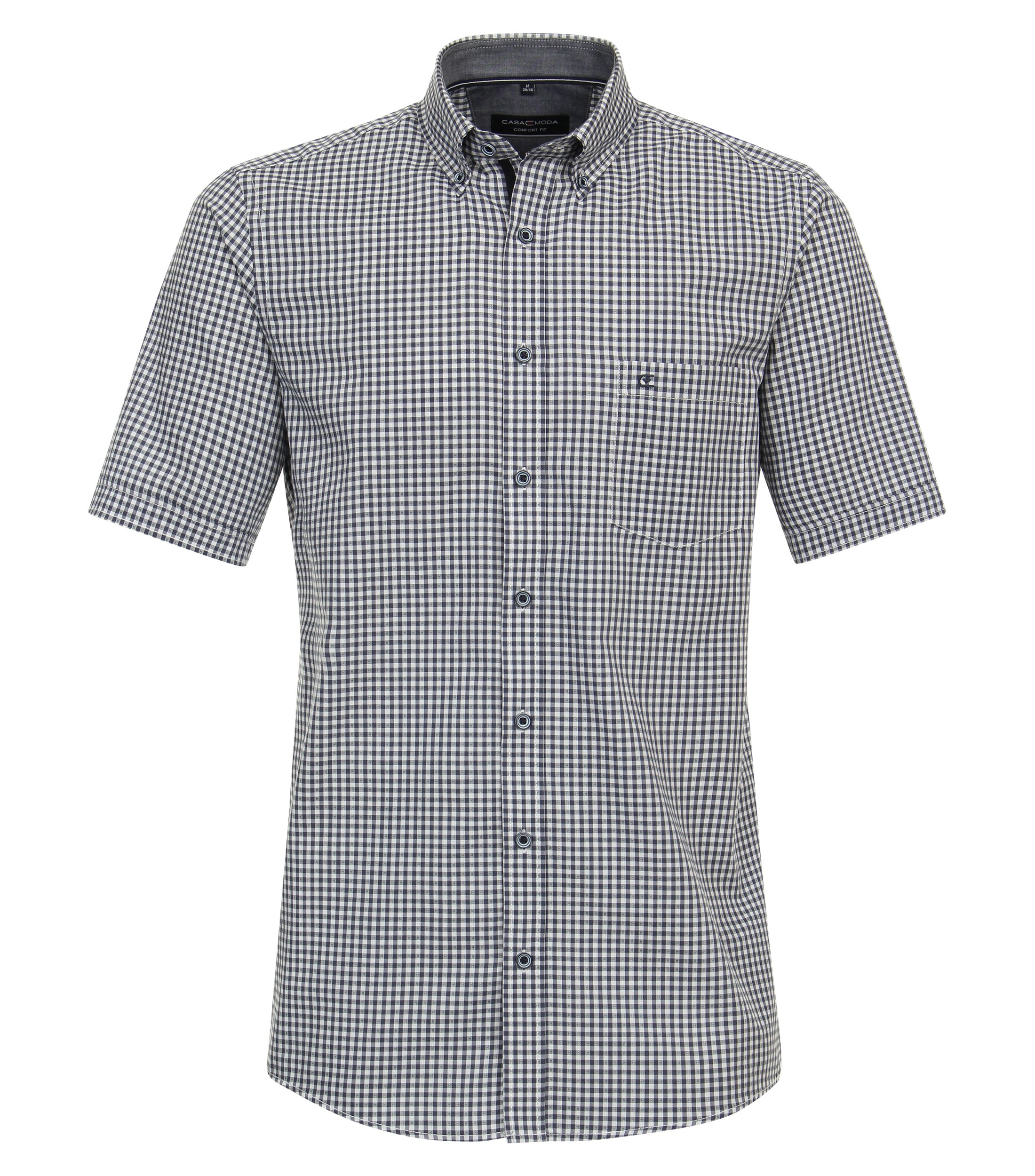 Ein Freizeithemd im kariert Muster in der Farbe Dunkelblau