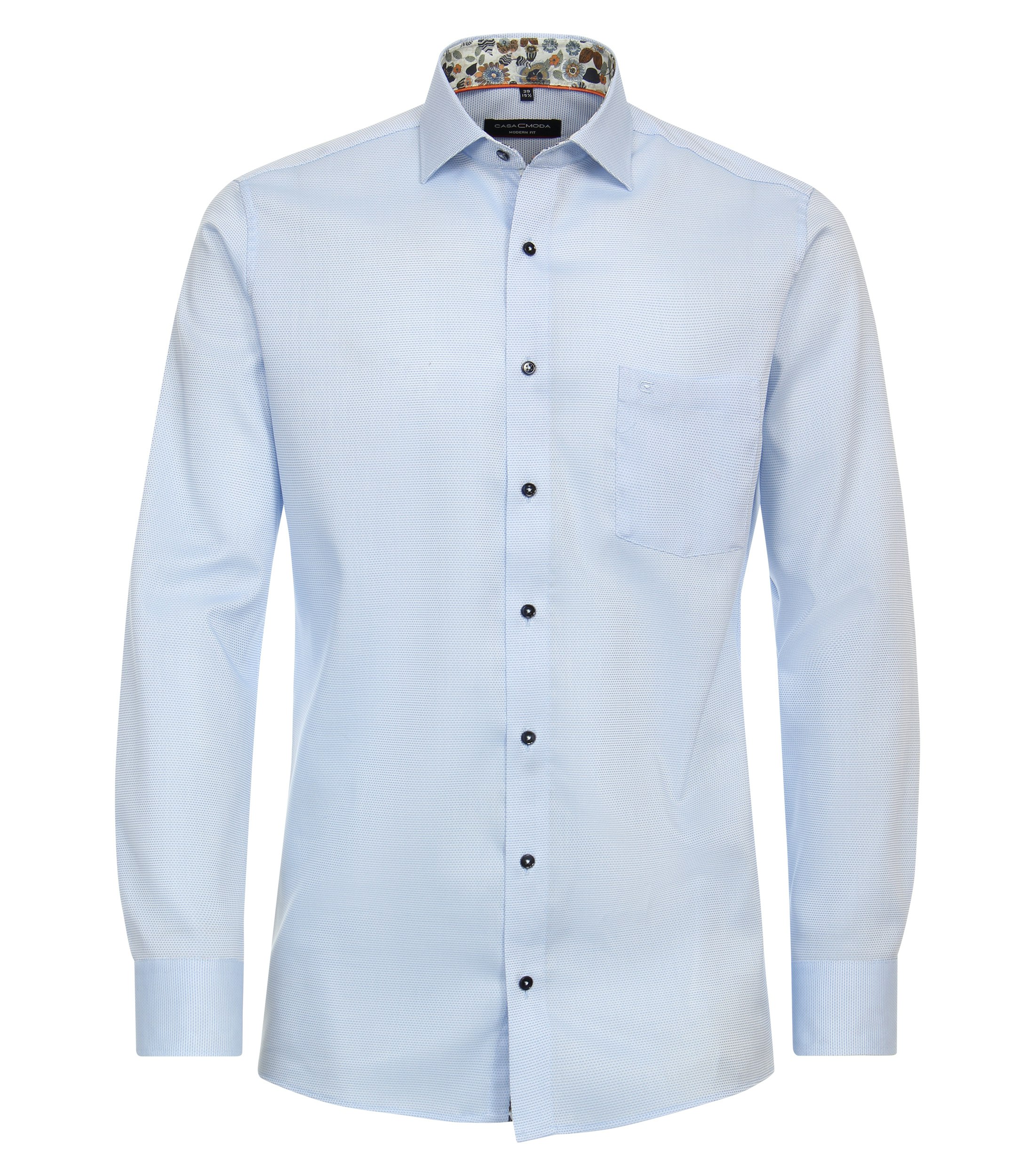 Ein Businesshemd im uni Muster in der Farbe Hellblau