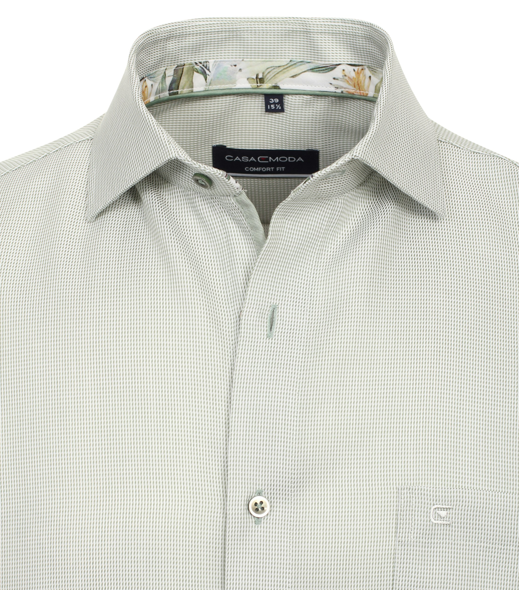 Ein Businesshemd im uni Muster in der Farbe Grün