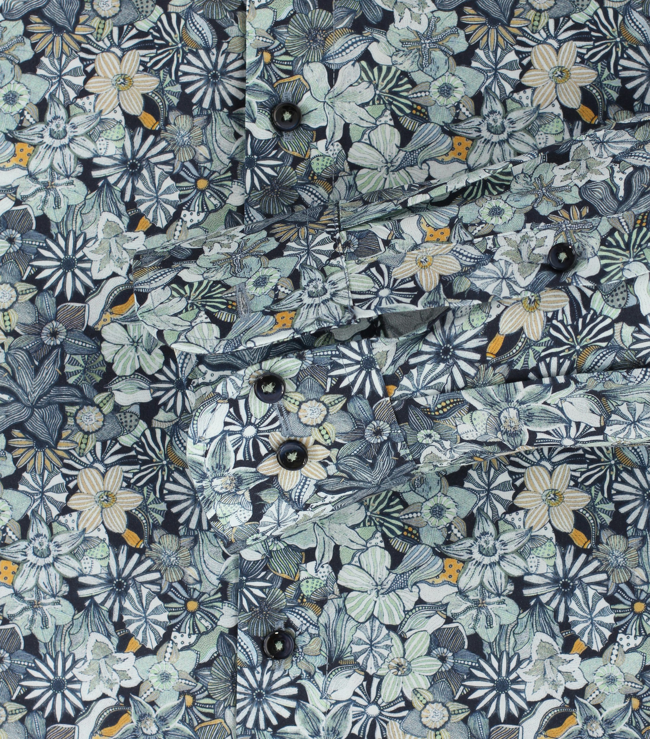 Ein Businesshemd im Print Muster in der Farbe Mittelblau