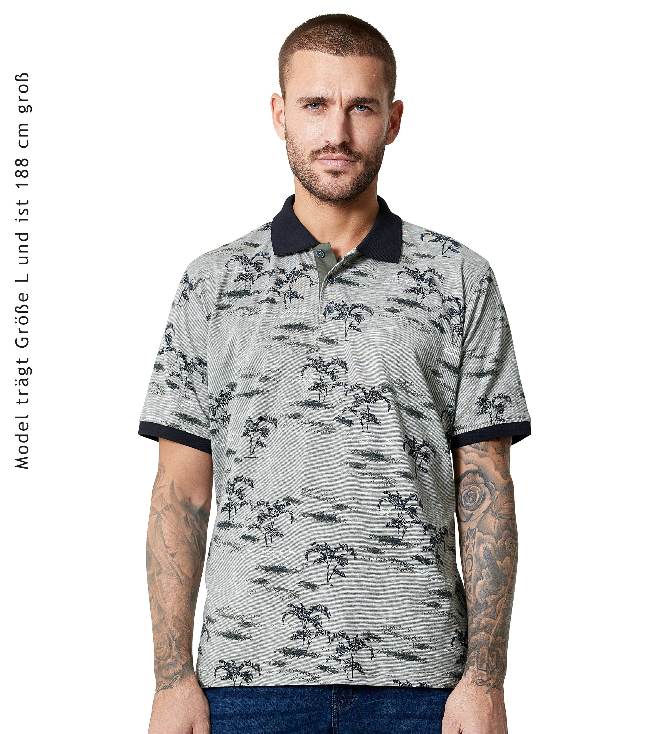 Ein Polo-Shirt im uni Muster in der Farbe Hellgrün