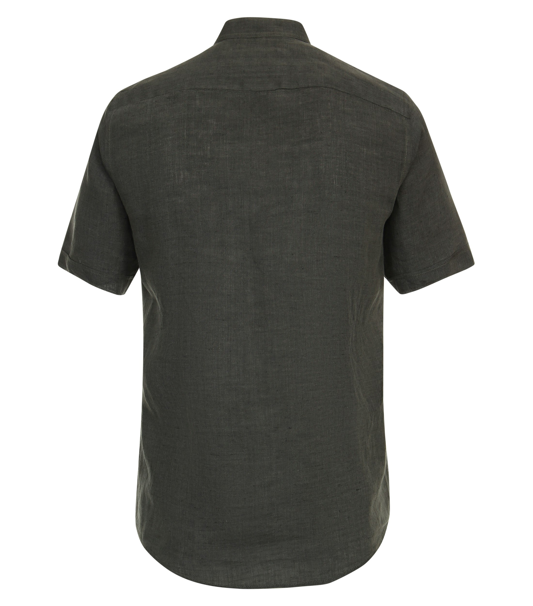 Ein Freizeithemd im uni Muster in der Farbe Dunkelgrün