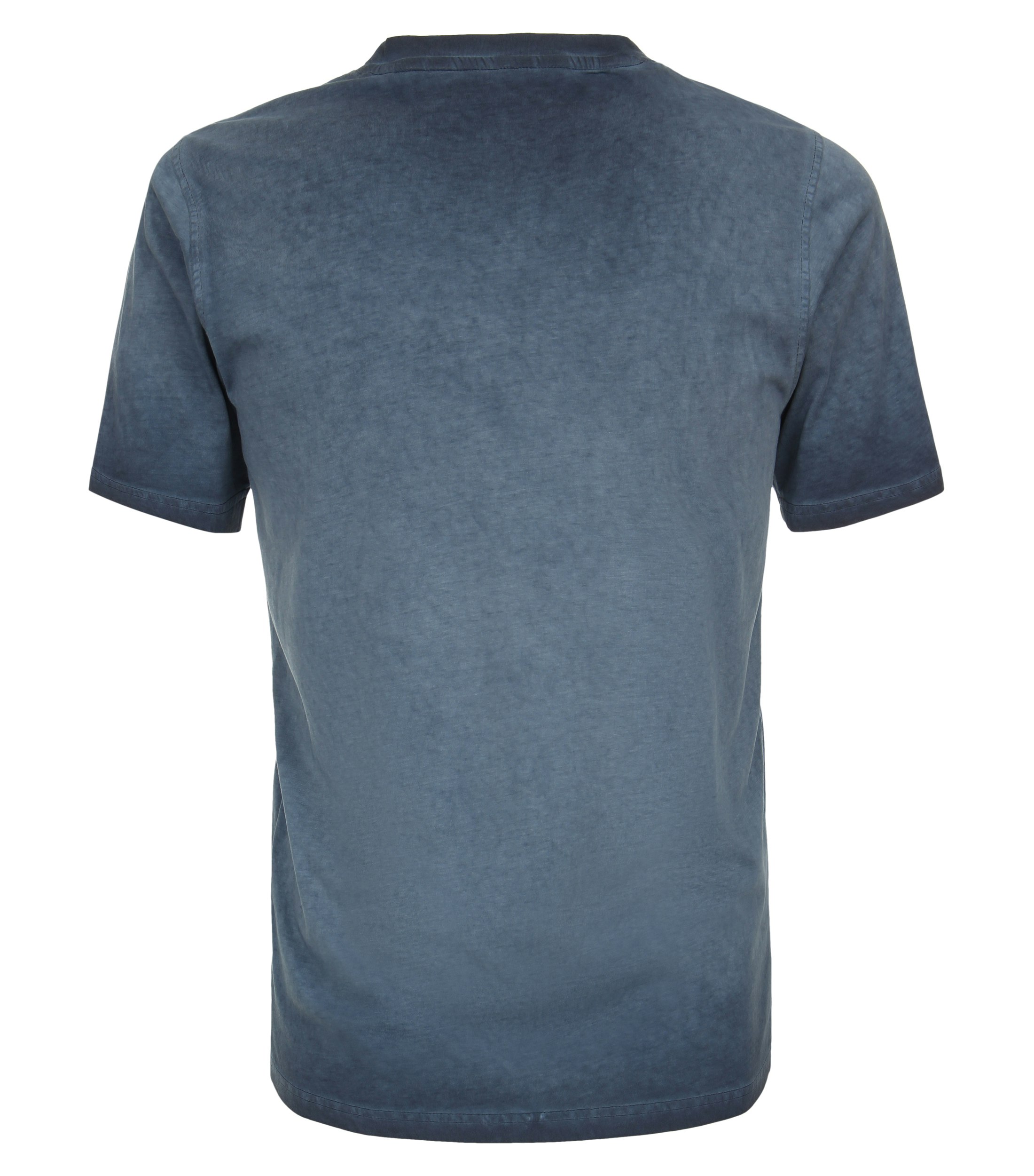 Ein T-Shirt im uni Muster in der Farbe Mittelblau