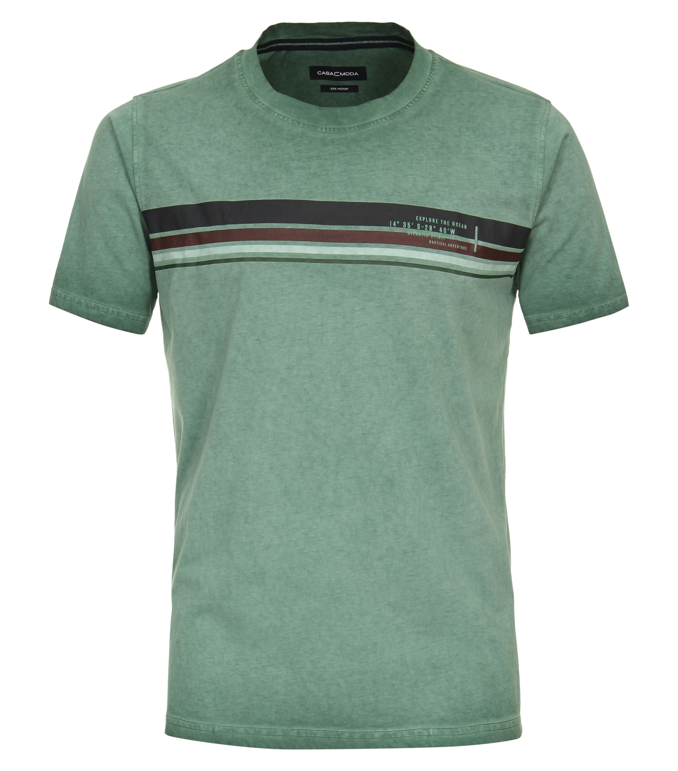 Ein T-Shirt im uni Muster in der Farbe Grün