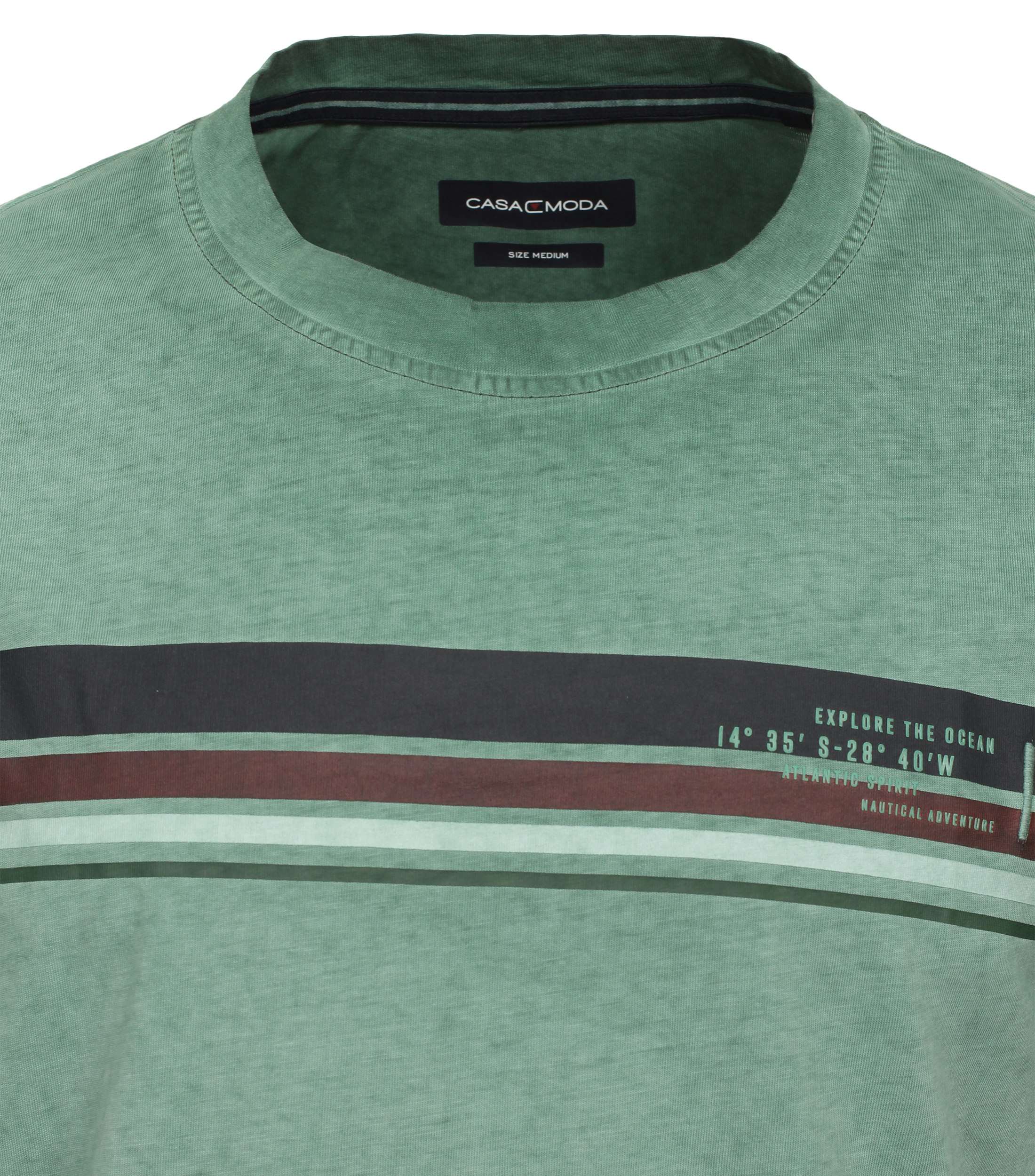 Ein T-Shirt im uni Muster in der Farbe Grün