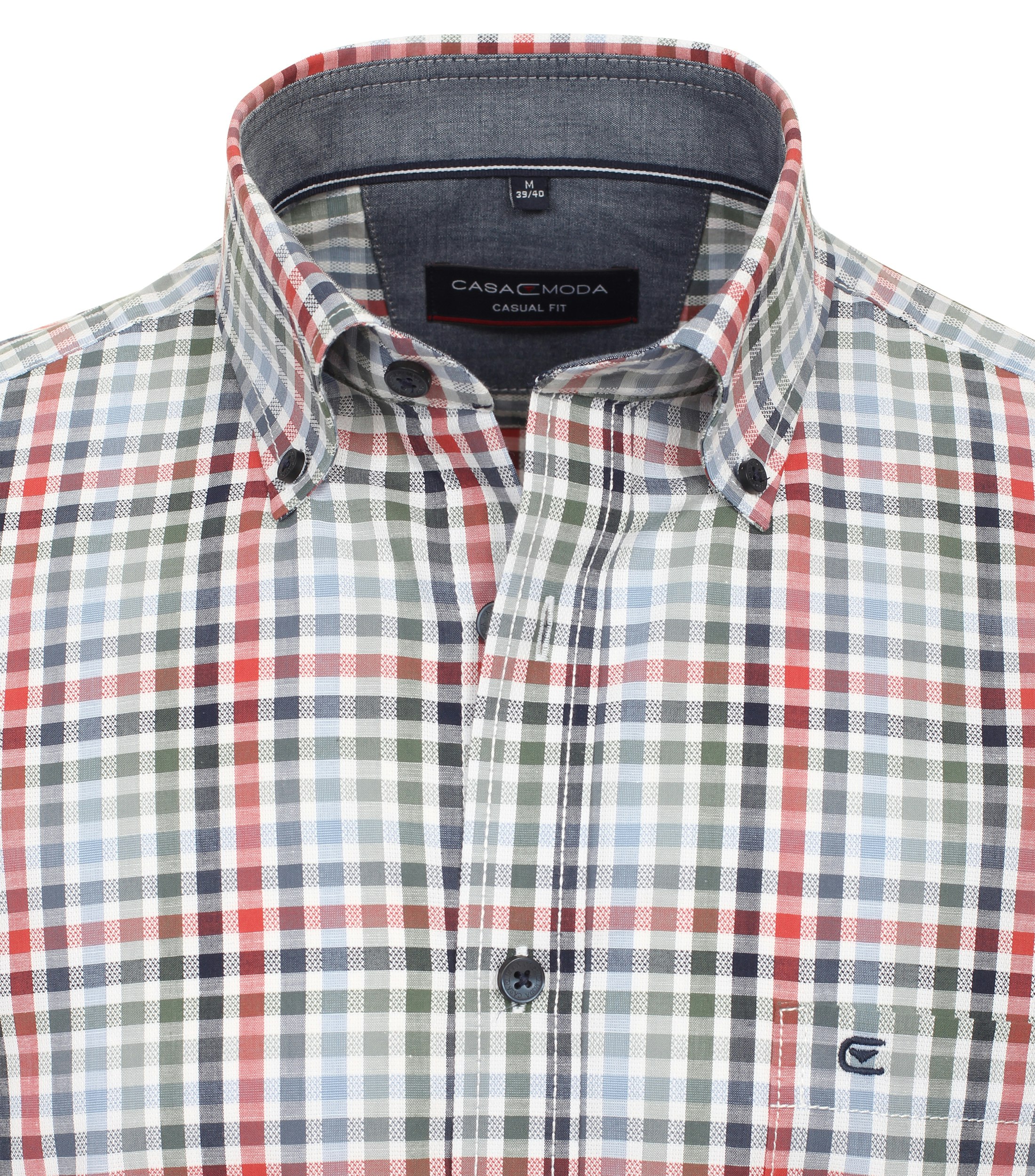 Ein Freizeithemd im kariert Muster in der Farbe Hellrot