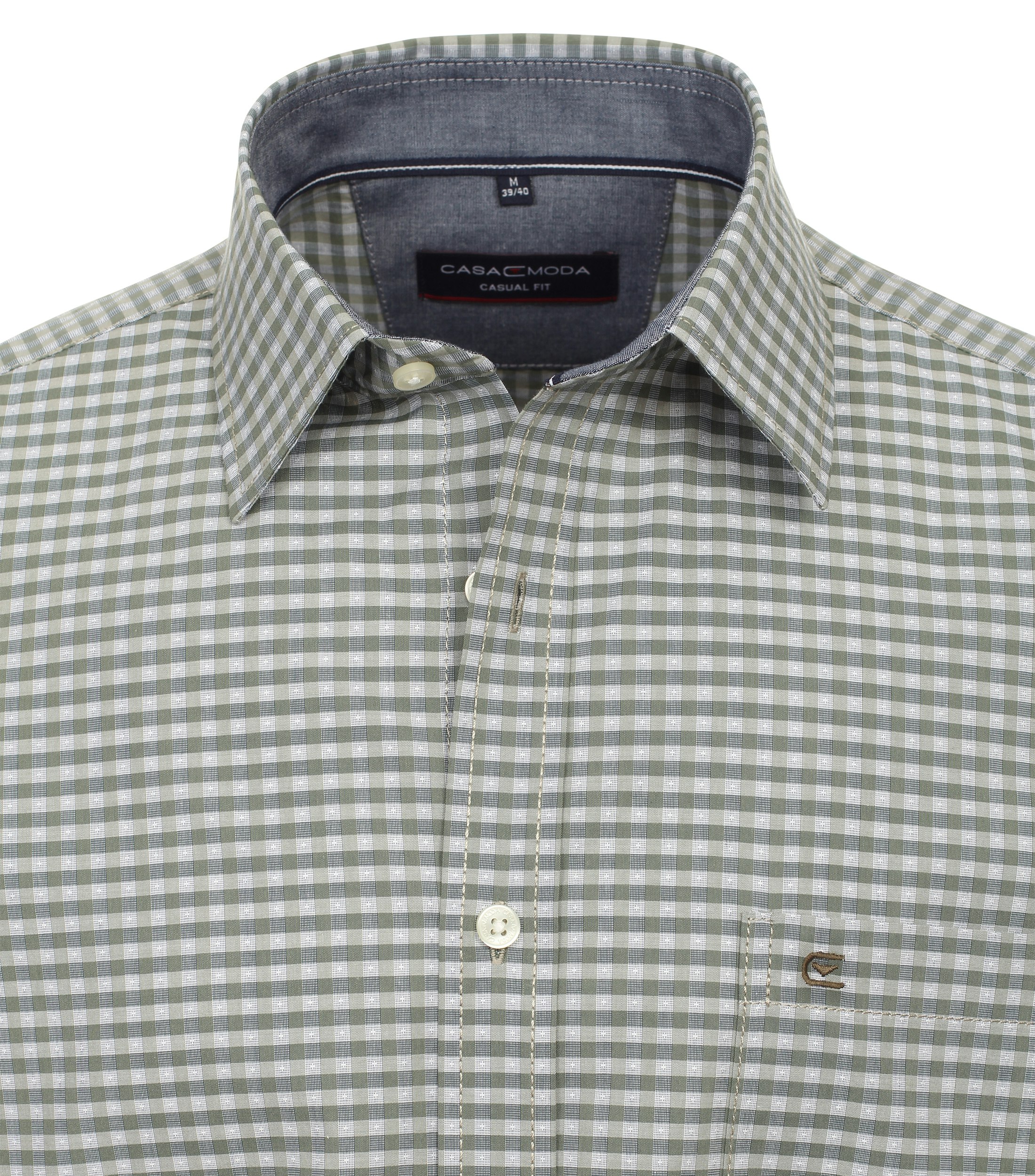 Ein Freizeithemd im kariert Muster in der Farbe Hellgrün