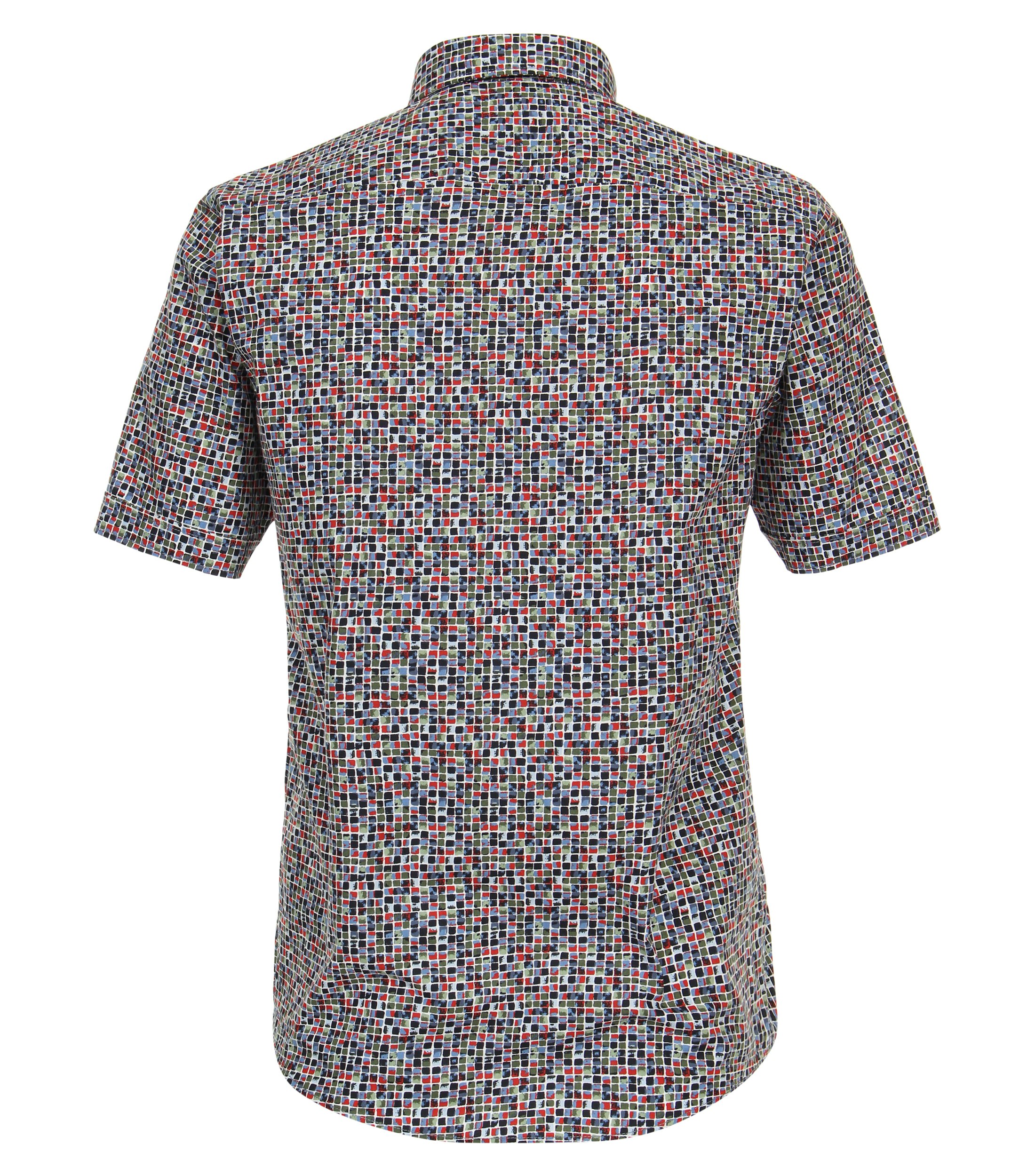 Ein Freizeithemd im Print Muster in der Farbe Rot