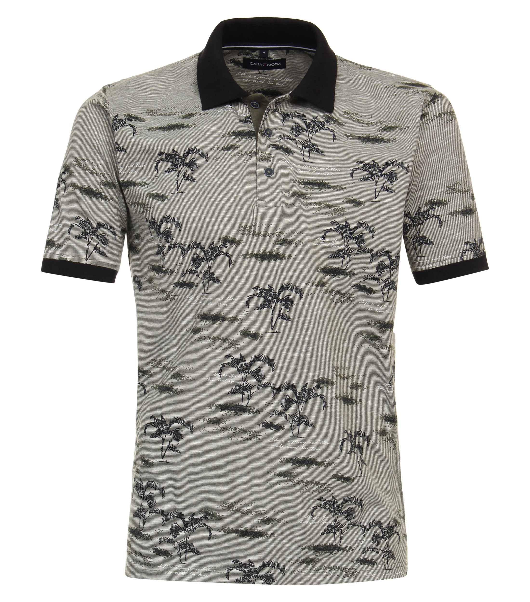Polo-Shirt im gemusterten Design in der Farbe Hellgrün