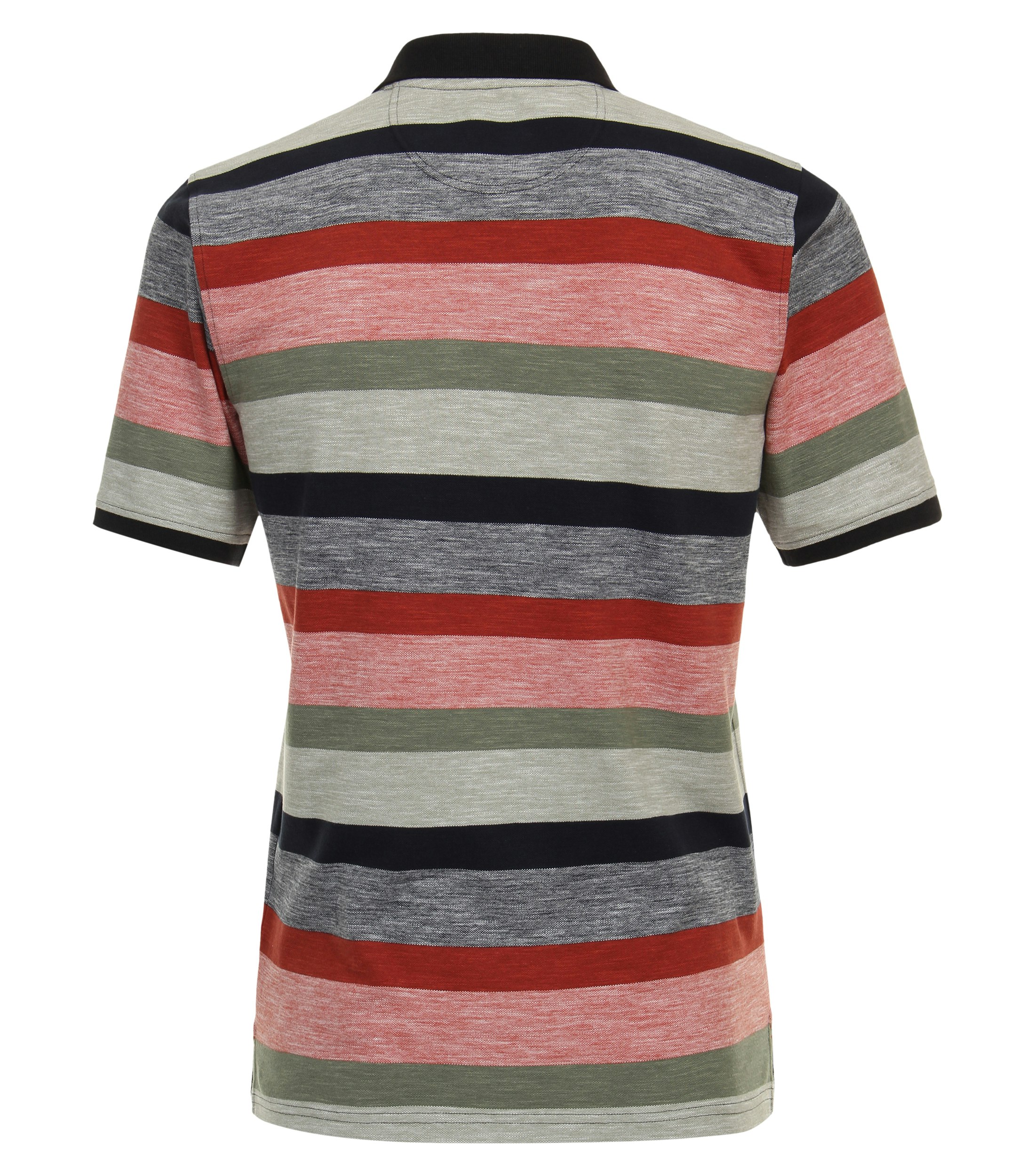 Ein Polo-Shirt im gestreift Muster in der Farbe Dunkelblau