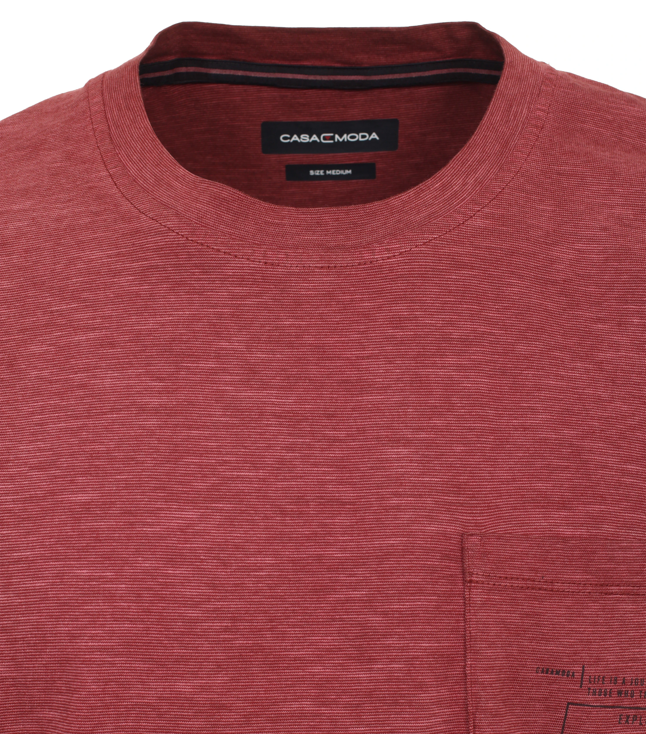 T-Shirt im gestreiften Muster in der Farbe Dunkelorange