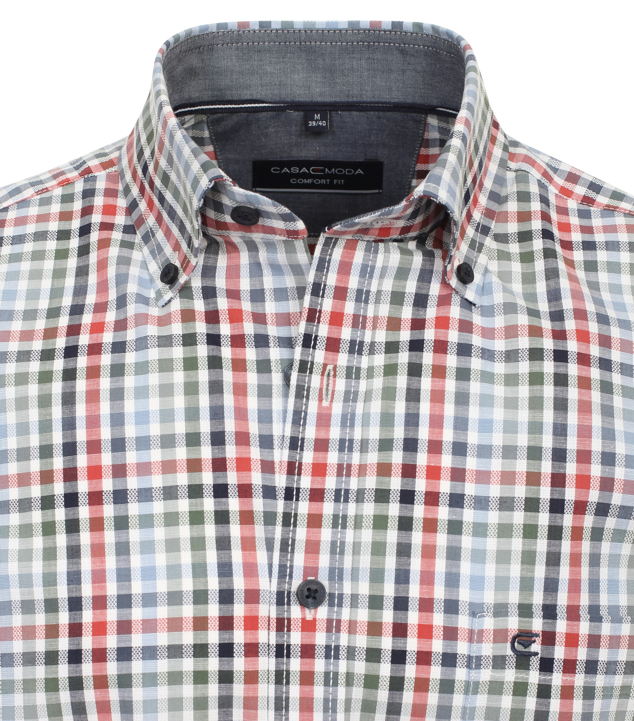 Ein Freizeithemd im kariert Muster in der Farbe Hellrot