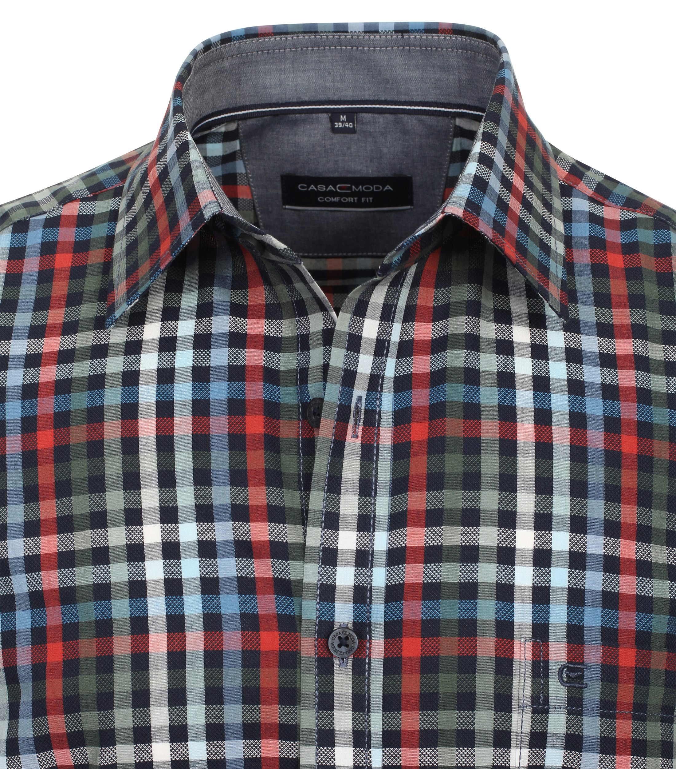 Ein Freizeithemd im kariert Muster in der Farbe Olive