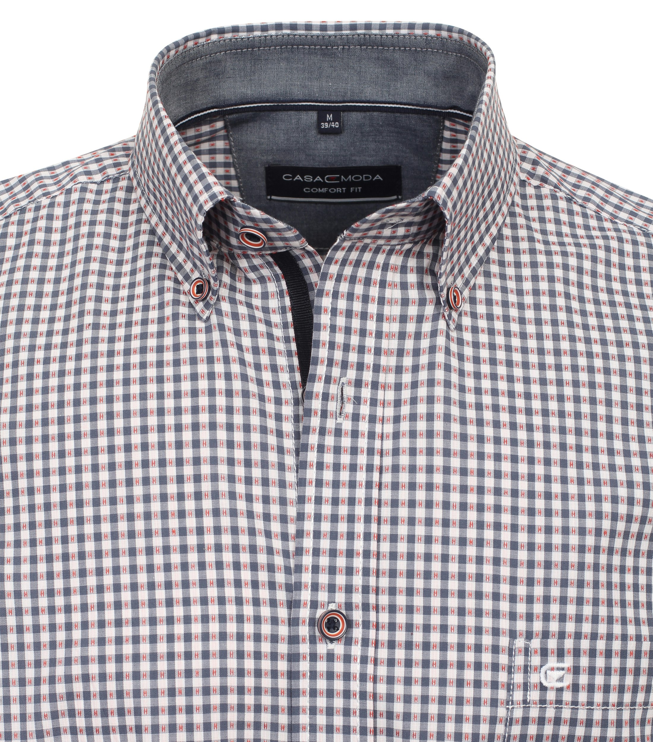 Ein Freizeithemd im kariert Muster in der Farbe Hellrot