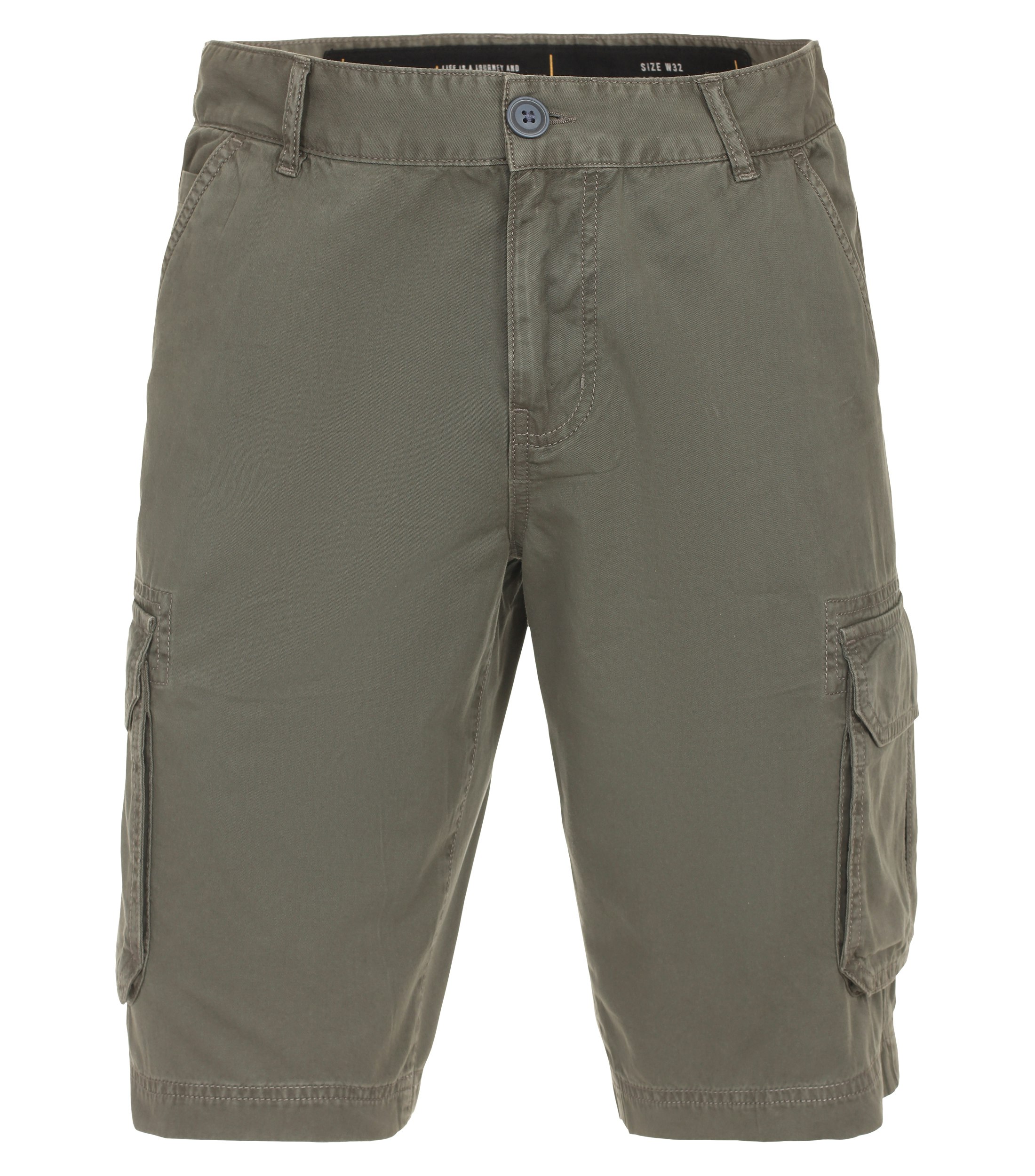 Eine Shorts im uni Muster in der Farbe Olive