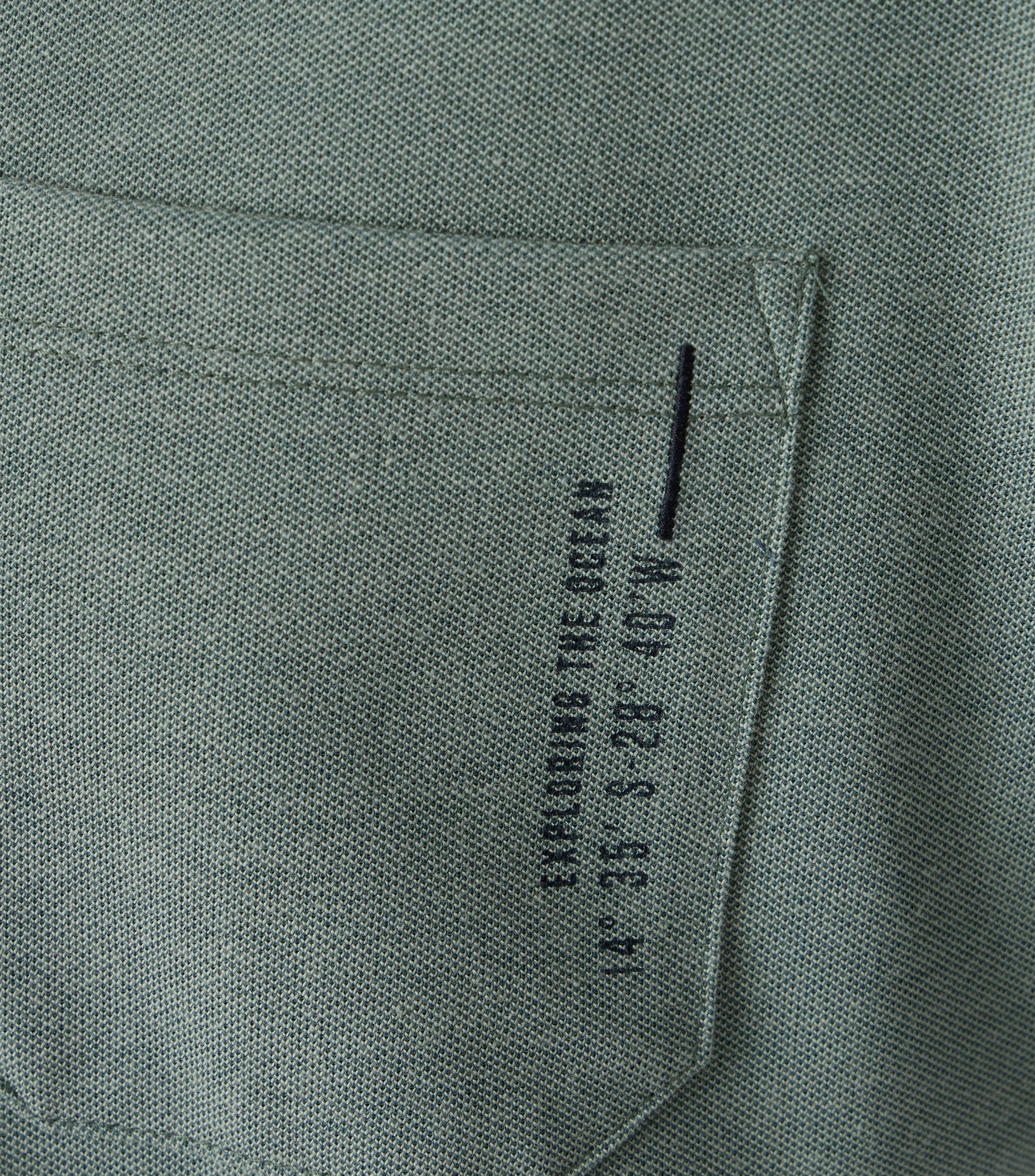 Ein Polo-Shirt im uni Muster in der Farbe Grün