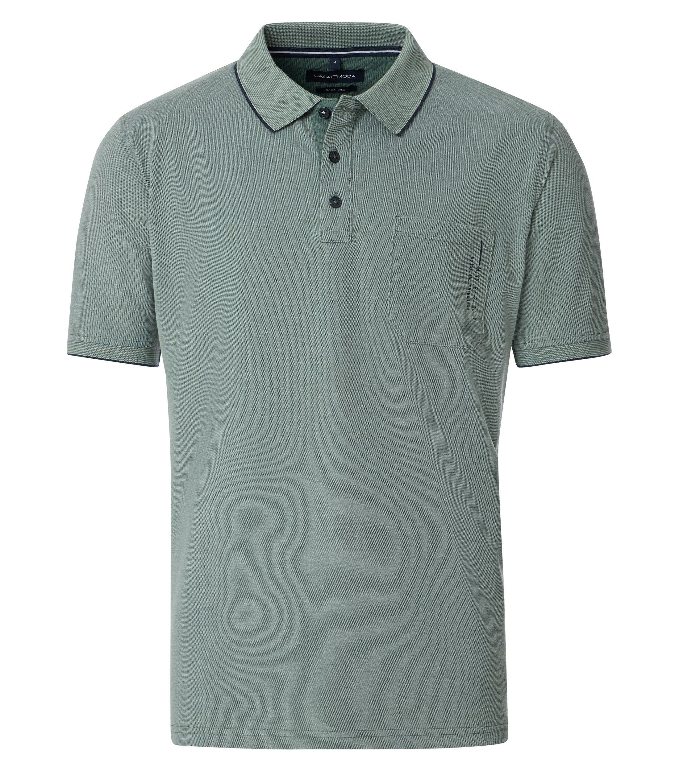 Ein Polo-Shirt im uni Muster in der Farbe Grün