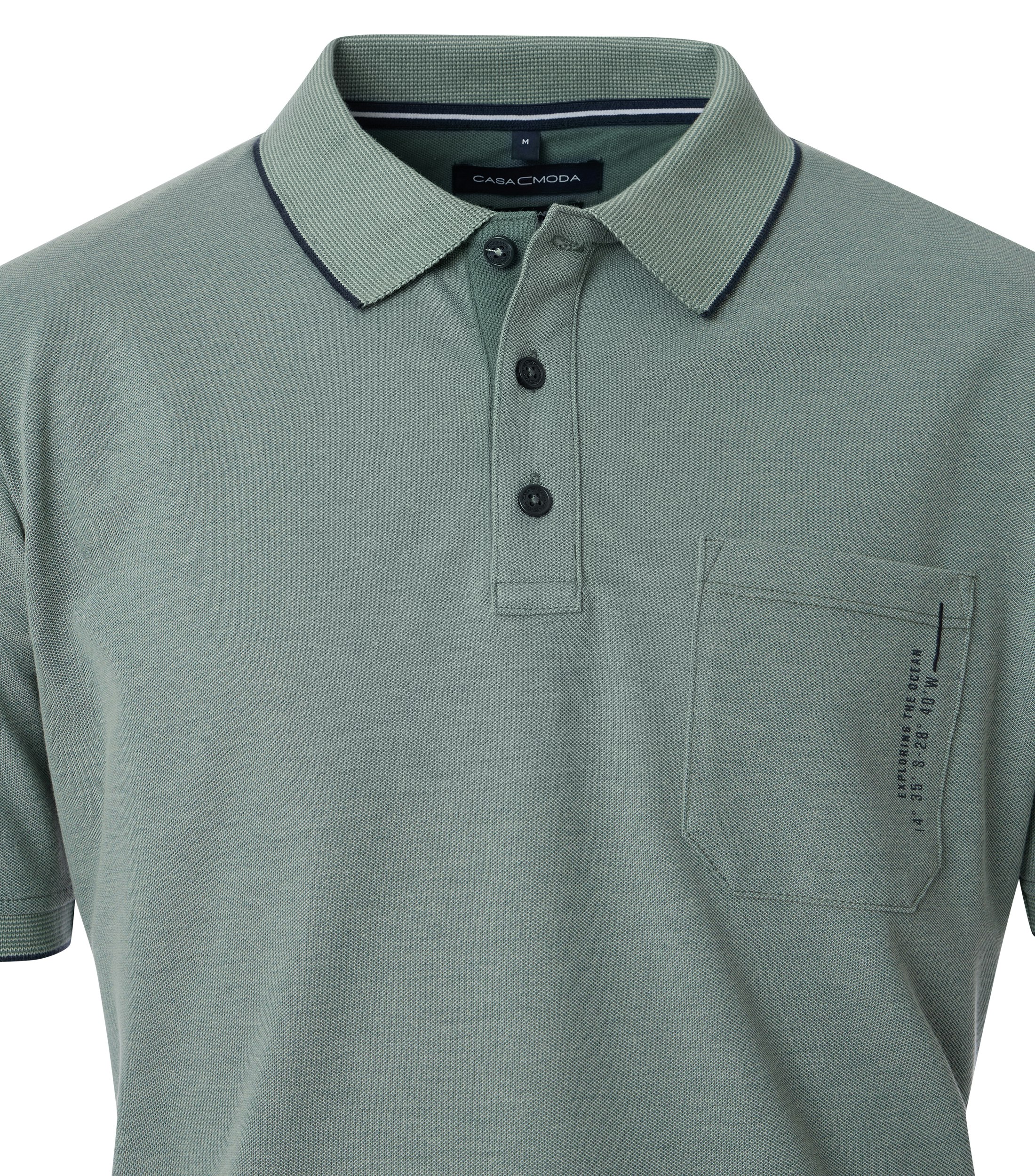 Ein Polo-Shirt im uni Muster in der Farbe Grün
