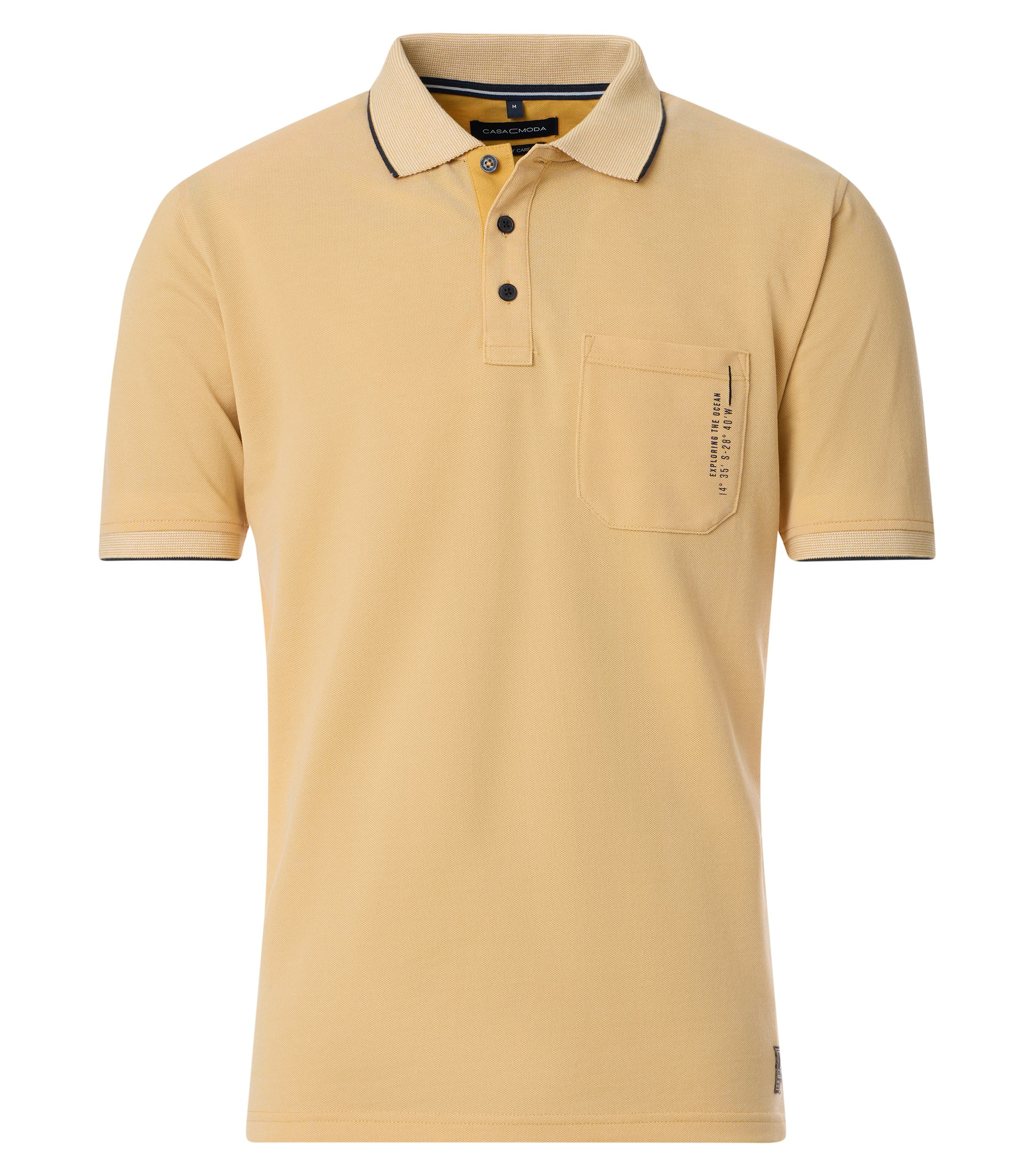 Ein Polo-Shirt im uni Muster in der Farbe Hellgelb
