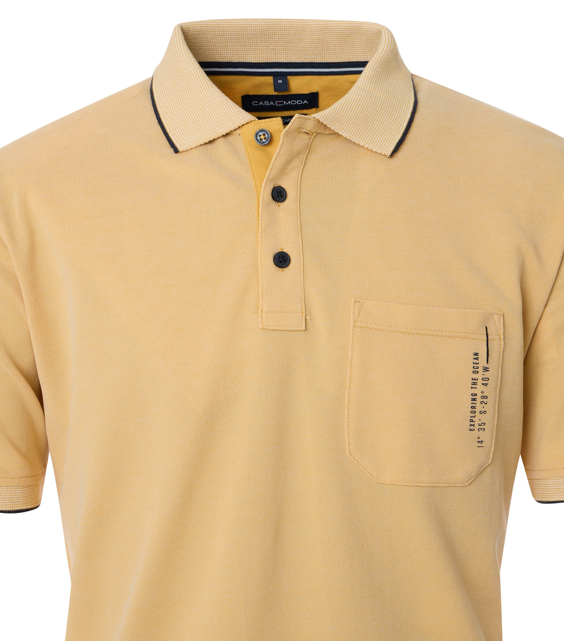 Ein Polo-Shirt im uni Muster in der Farbe Hellgelb