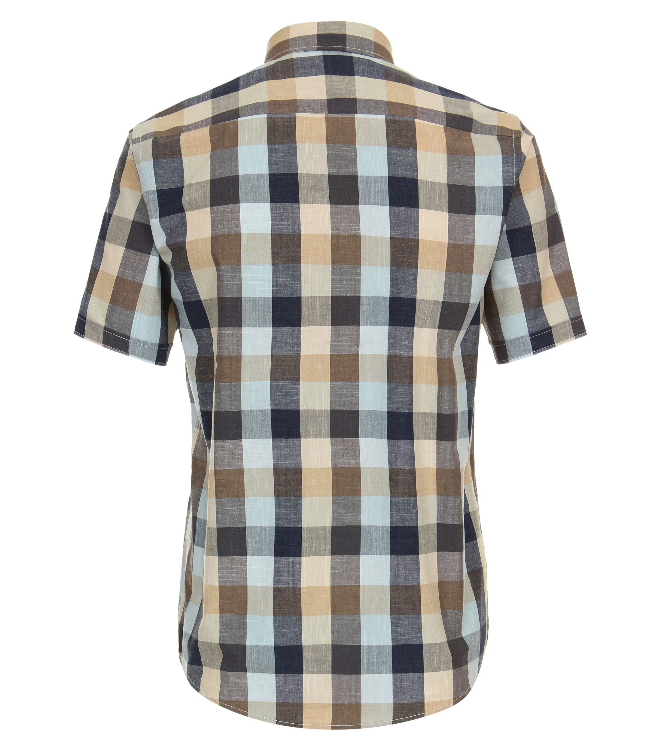Ein Freizeithemd im kariert Muster in der Farbe graues Dunkelblau